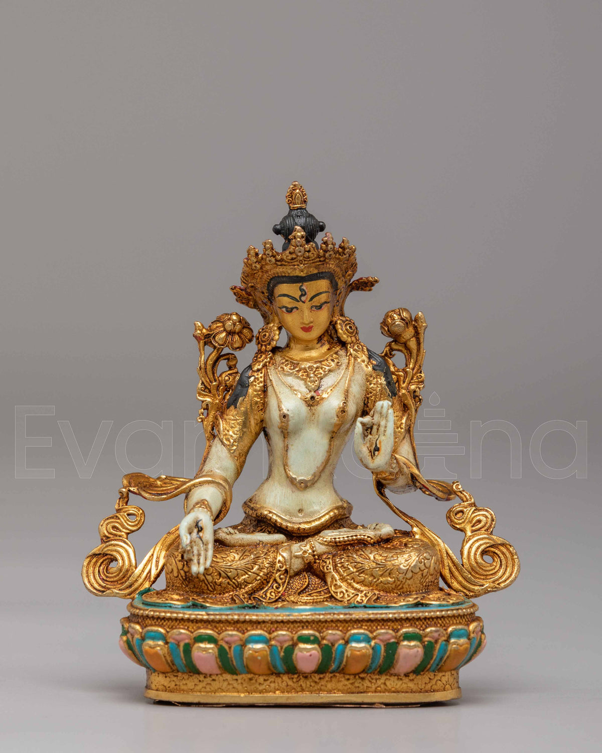 Traditional White Tara Goddess Statue 