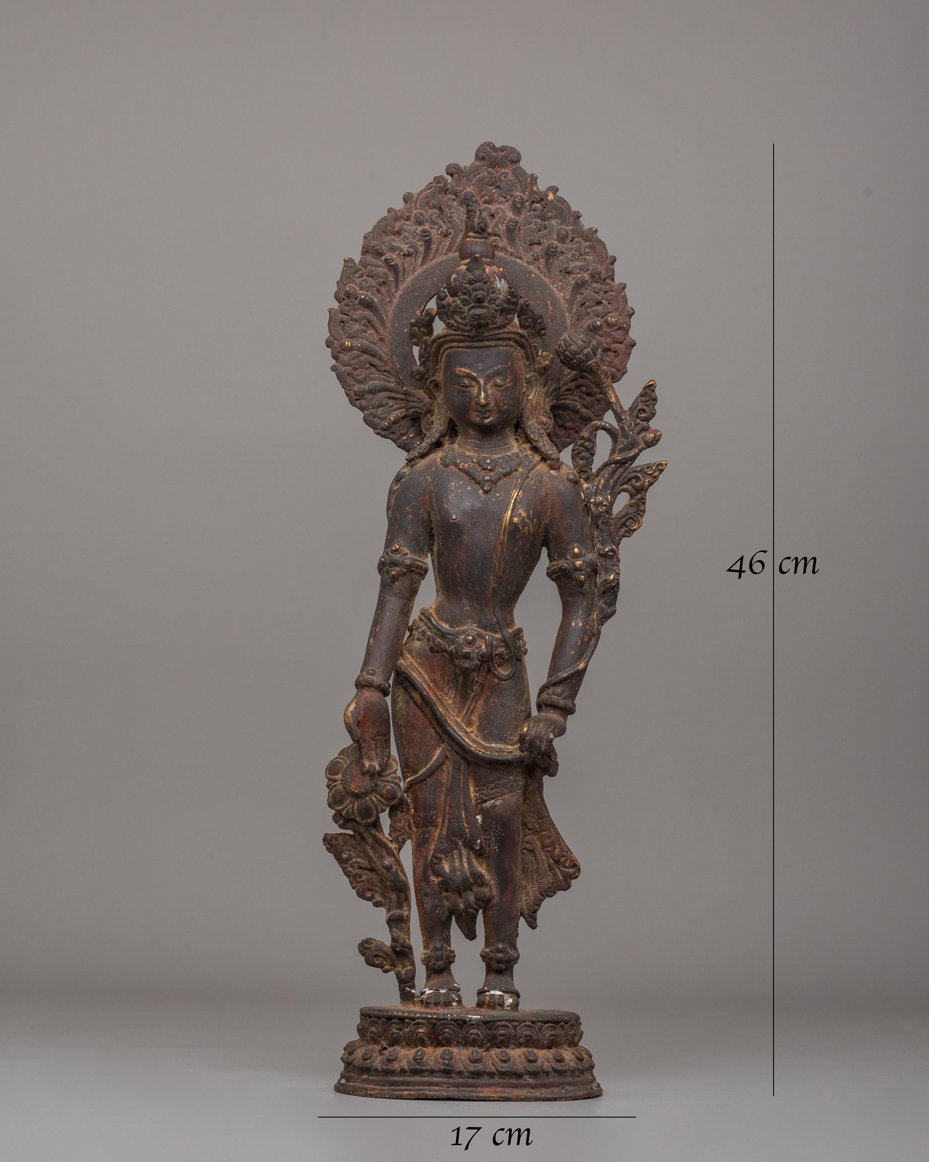 Traditional Buddhist Padmapani Statue | Symbol of Compassion and Wisdom