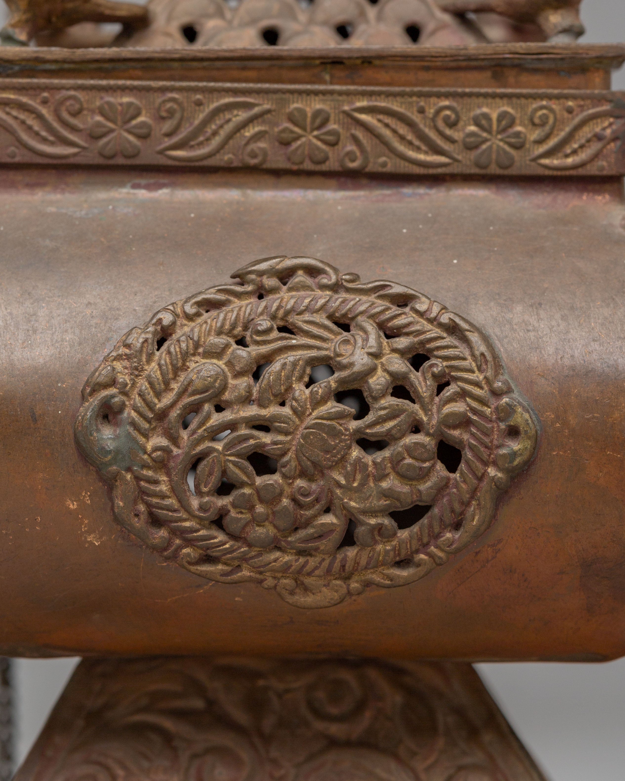 Handmade Buddhist Incense Holder | Traditional Tibetan Ritual Artifact