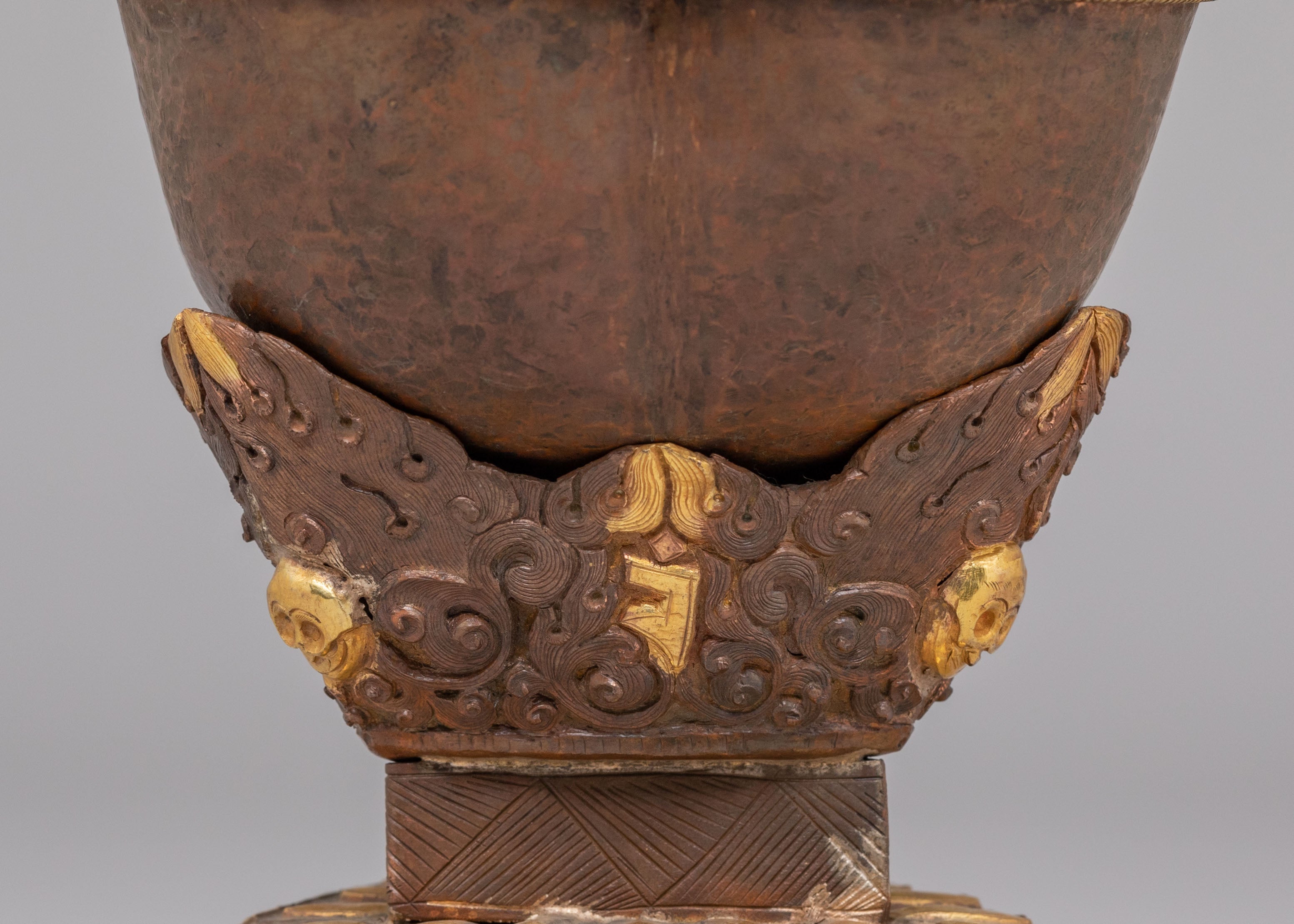 Traditional Buddhist Kapala Vessel | Skull Cup for Spiritual Ceremonies