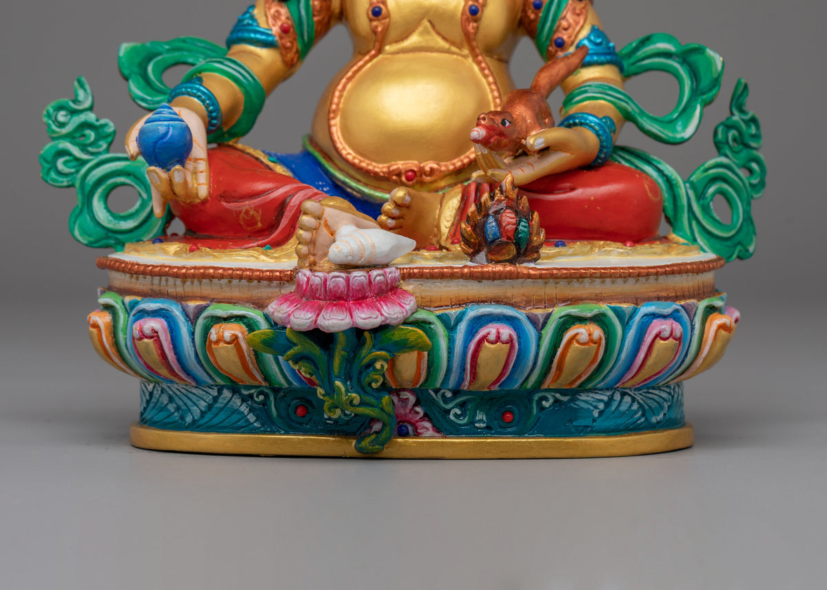 Himalayan Altar Dzambhala Statue | Handmade Tibetan Prosperity Idol