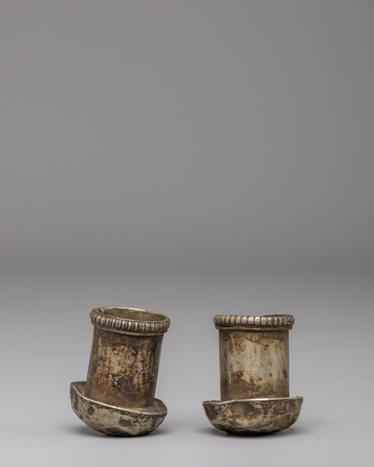 Decorative Brocade Stick Cap | Antique Bronze Thangka Holder Accessories