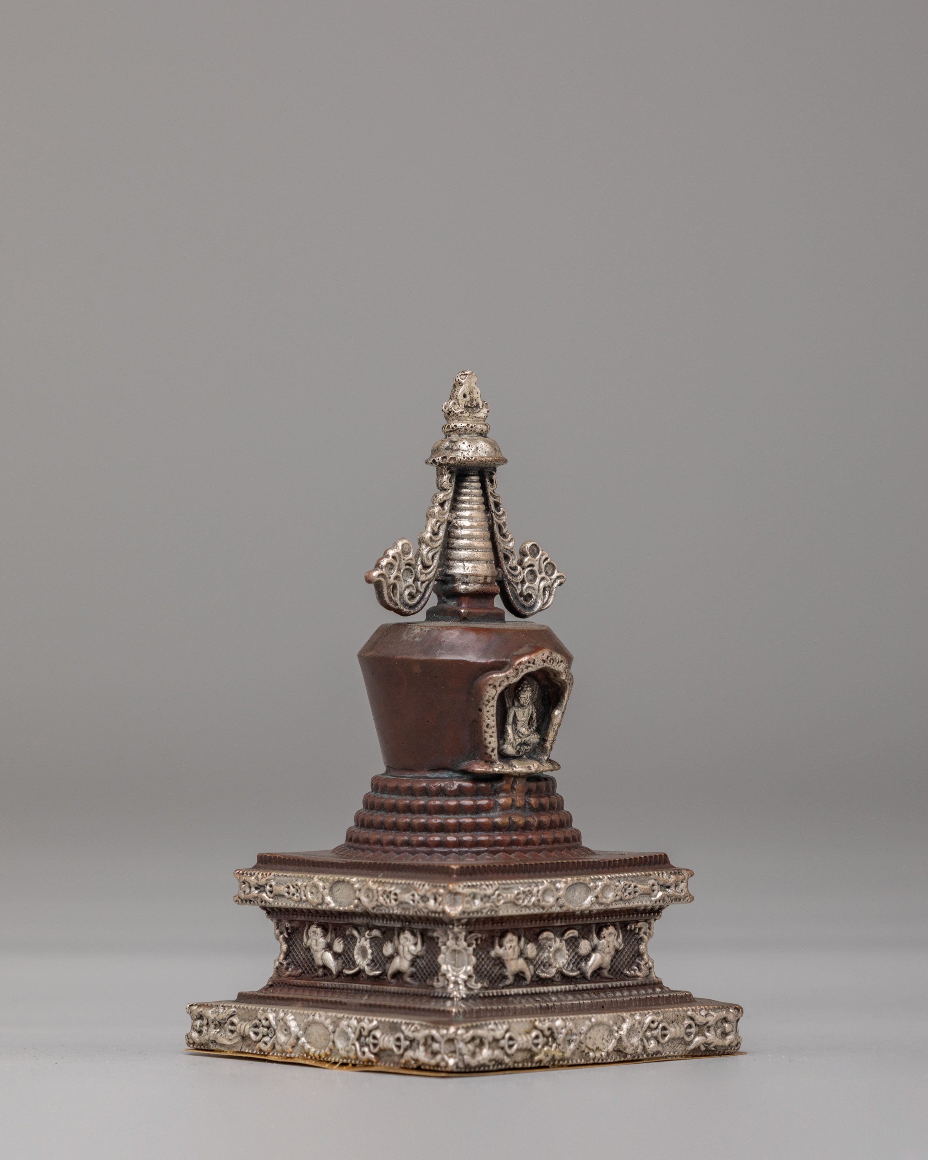 Handcrafted Lotus Blossom Stupa | Symbol of Enlightenment