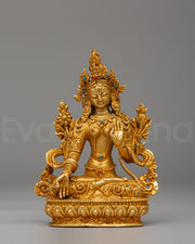Handcrafted White Tara Statue