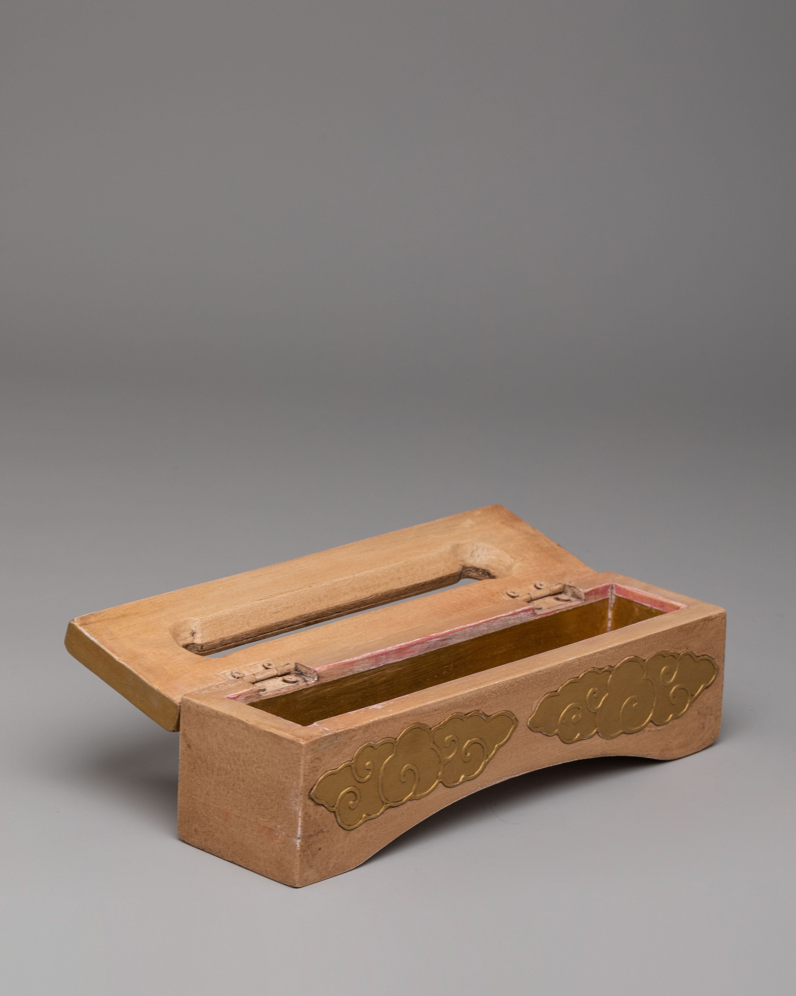 Wooden Ritual Incense Burner | Tibetan Buddhist Incense Box