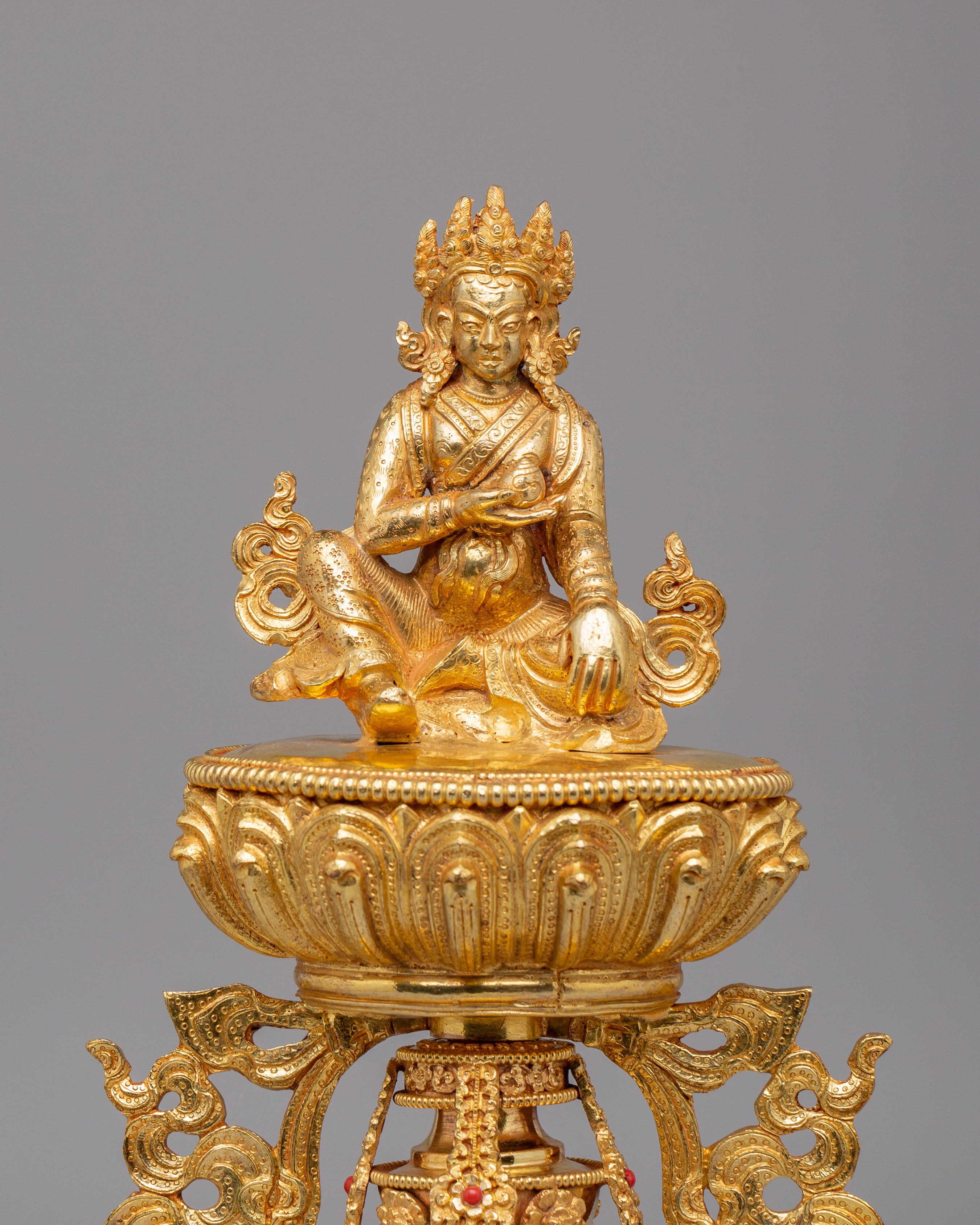 Handcrafted Chakravartin Possessions Sculpture | Sacred Buddhist Artwork for Meditation