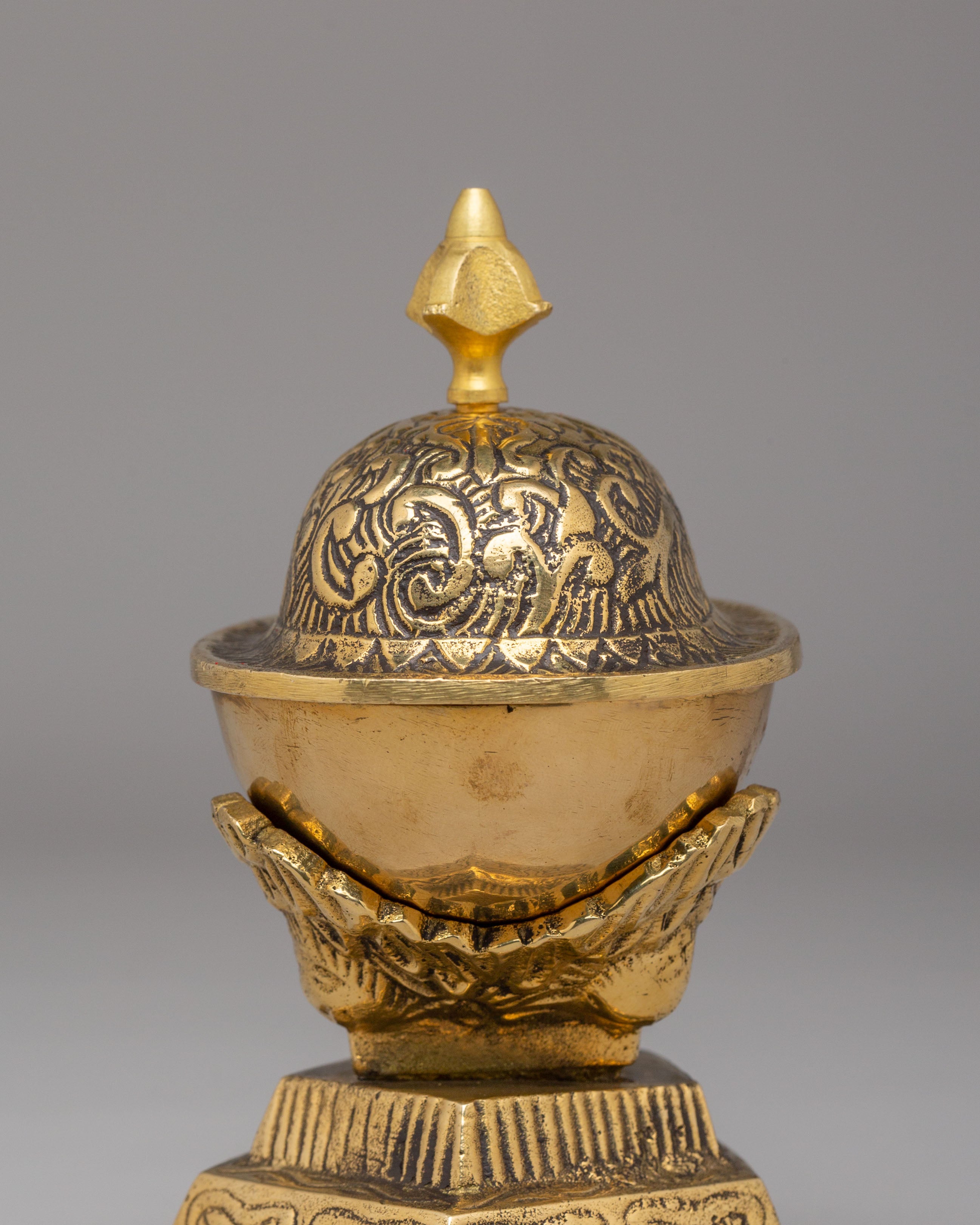 Tibetan Kapala Vessel | Handcrafted Brass Ritual and Altar Object
