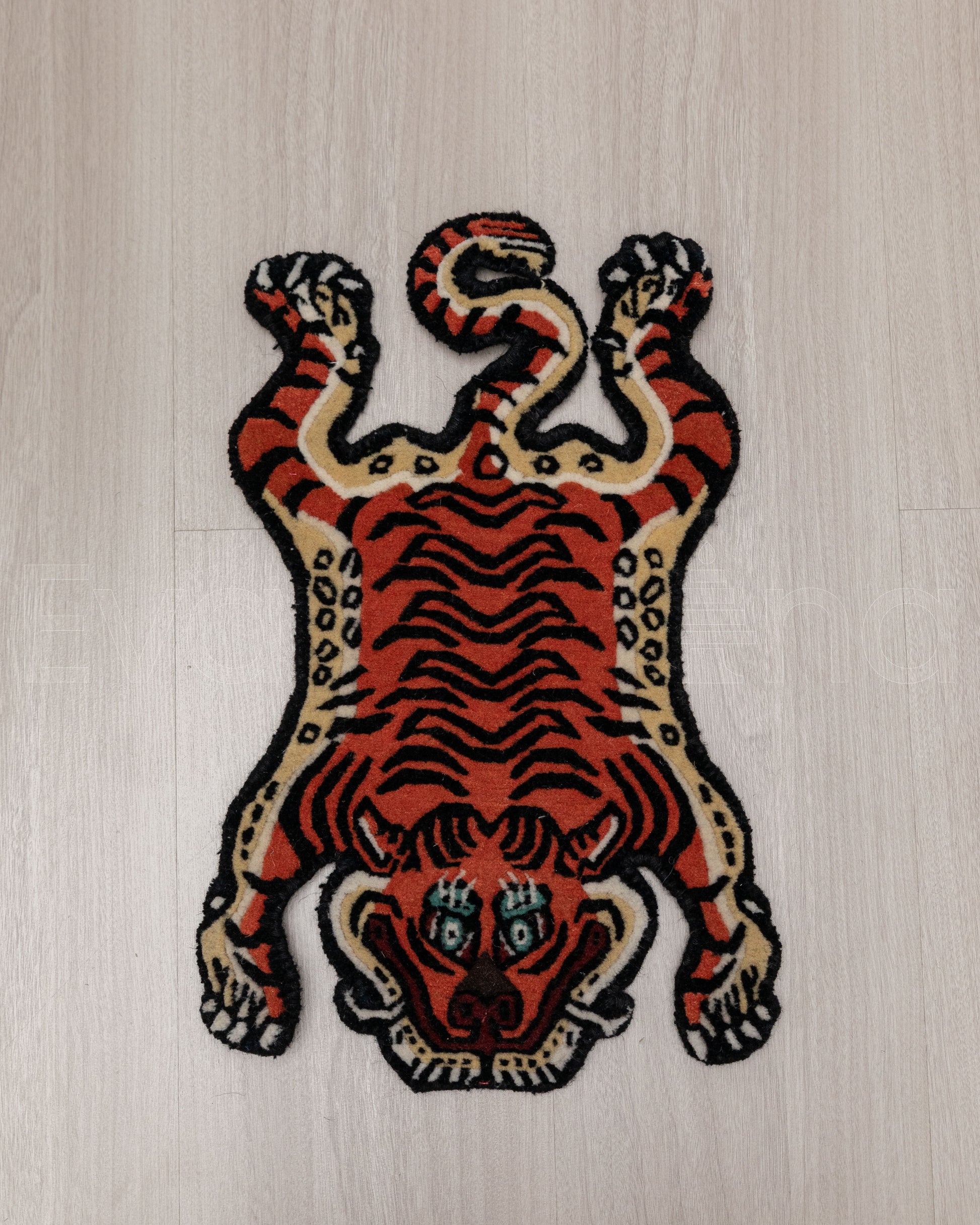 Tibetan Wool Tiger Rug