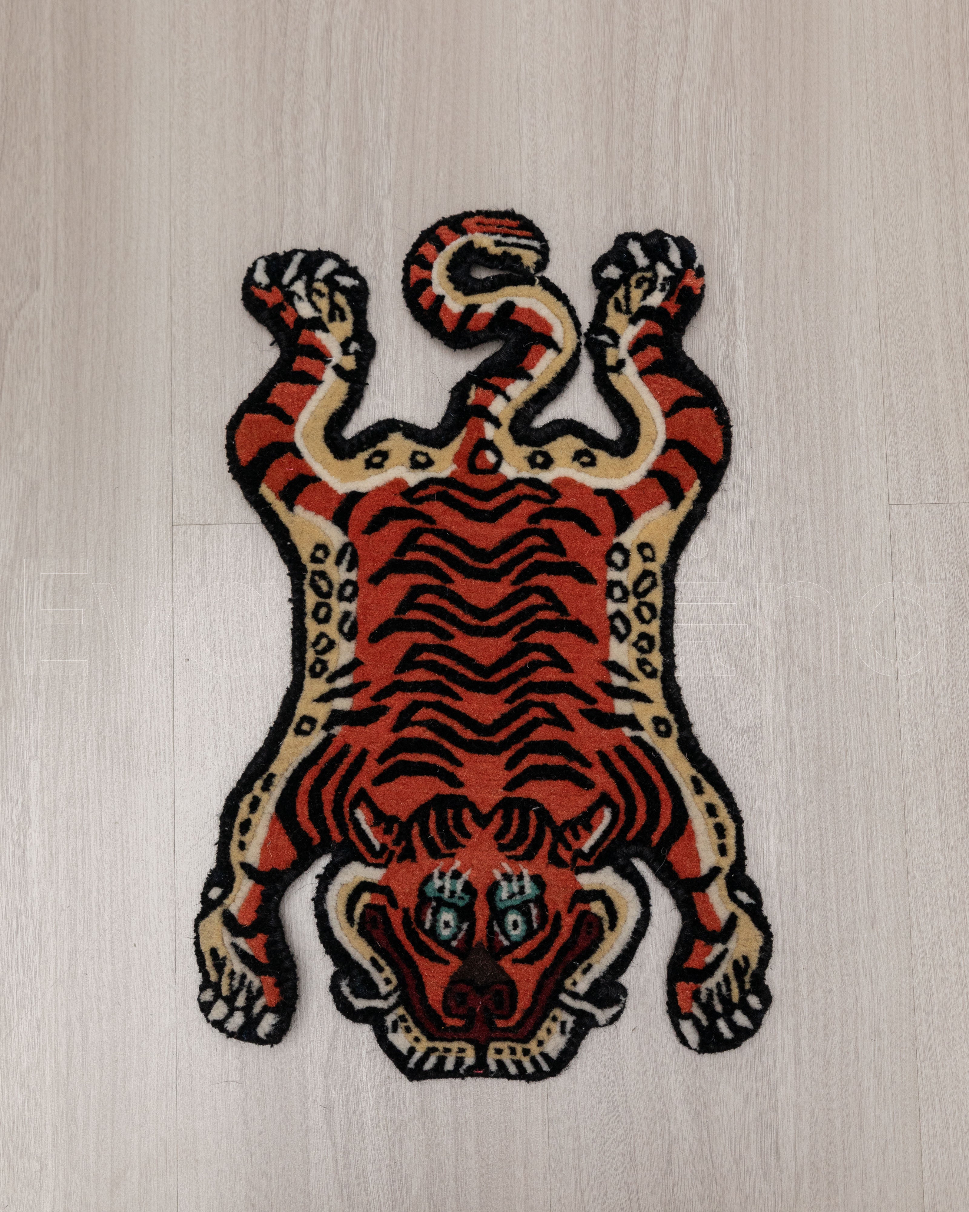 Tibetan Wool Tiger Rug