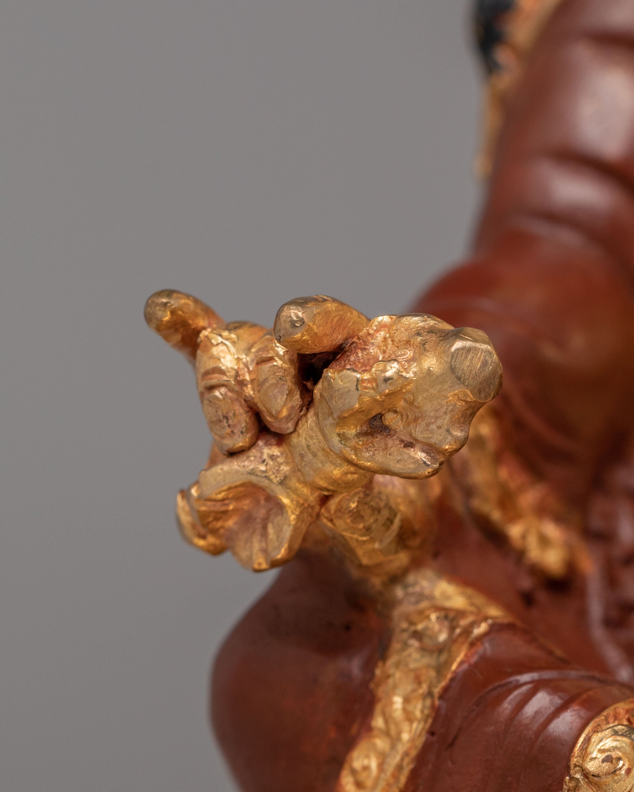Himalayan Guru Rinpoche Altar Statue | 24K Gold Plated Tibetan Buddha