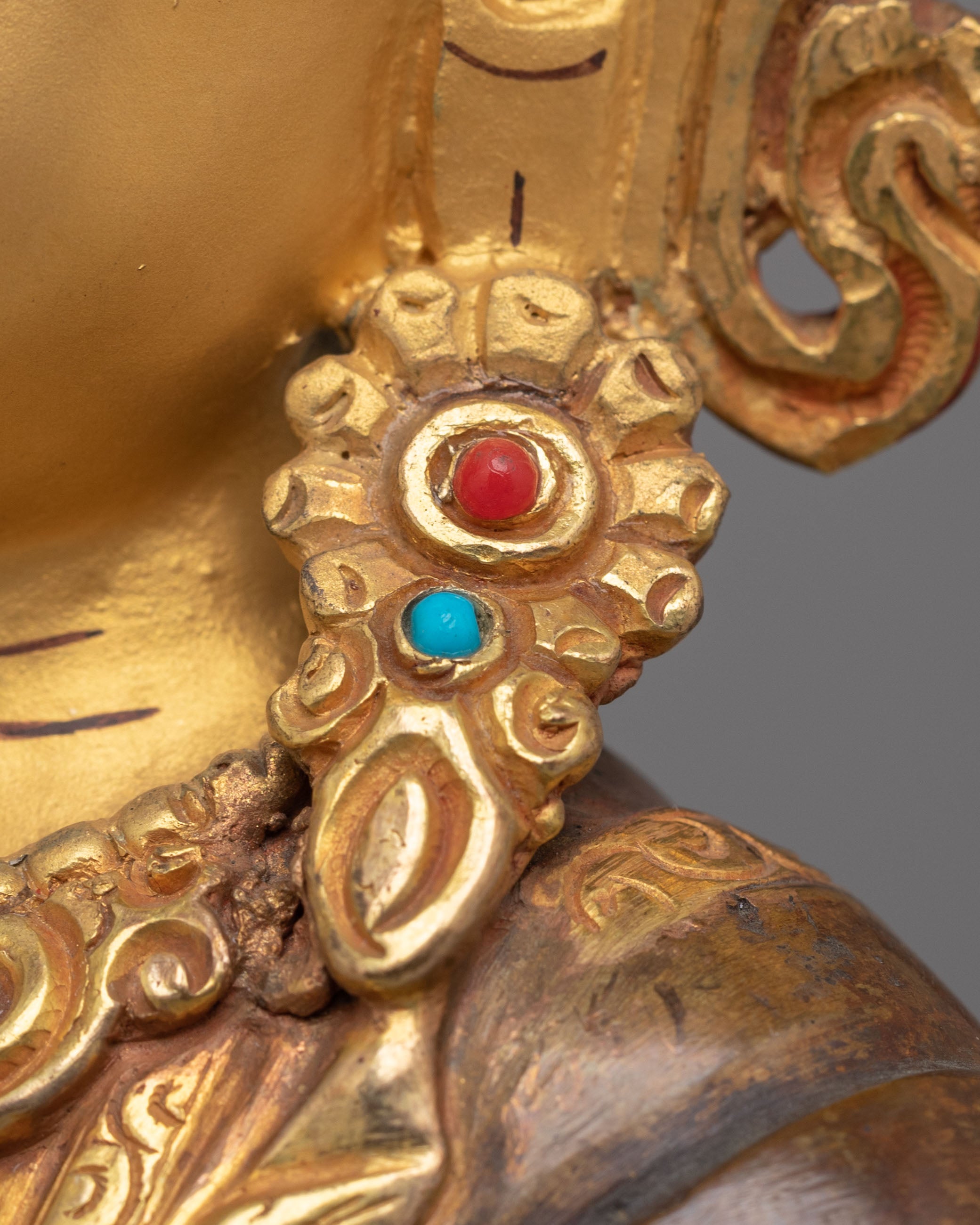 Traditional Crown Shakyamuni Buddha Statue | Himalayan Artwork