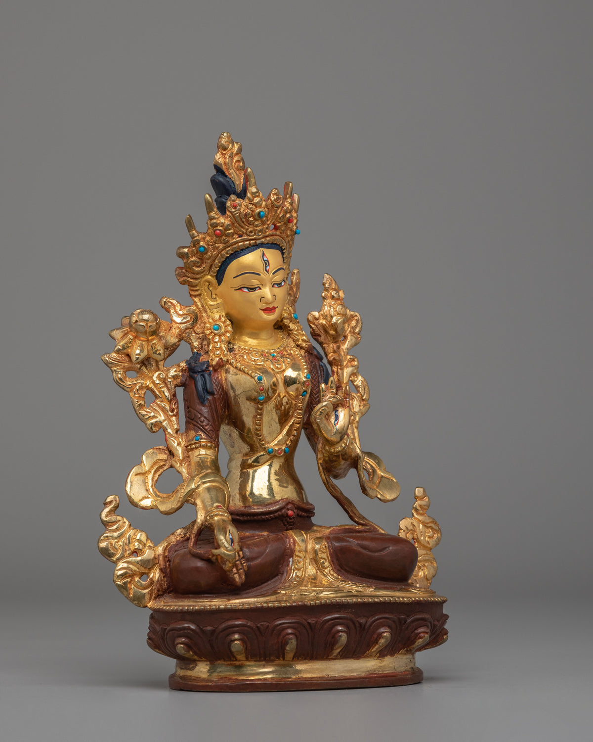 Buddhist White Tara Deity Statue | Traditional Artwork