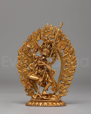 Tibetan Simhamukha Deity Sculpture