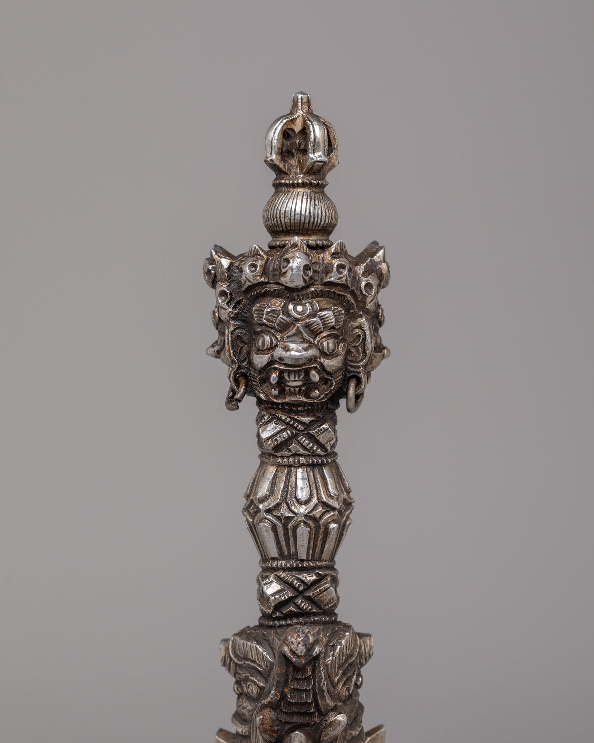 Traditional Iron Phurba | Tibetan Wrathful Deity Dagger