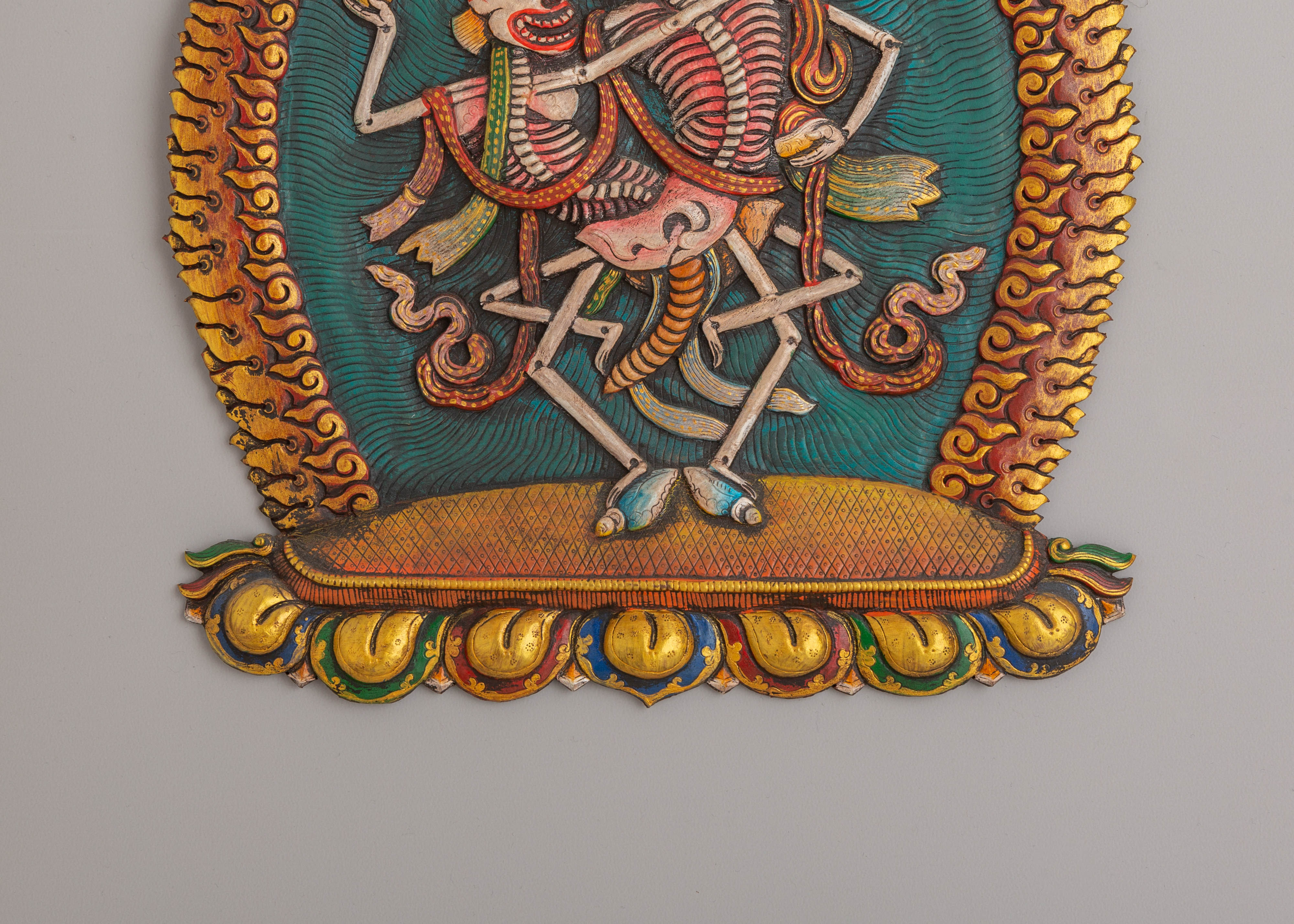 Handcrafted Chitipati Wall Hanging | Tibetan Protector Deity Artwork
