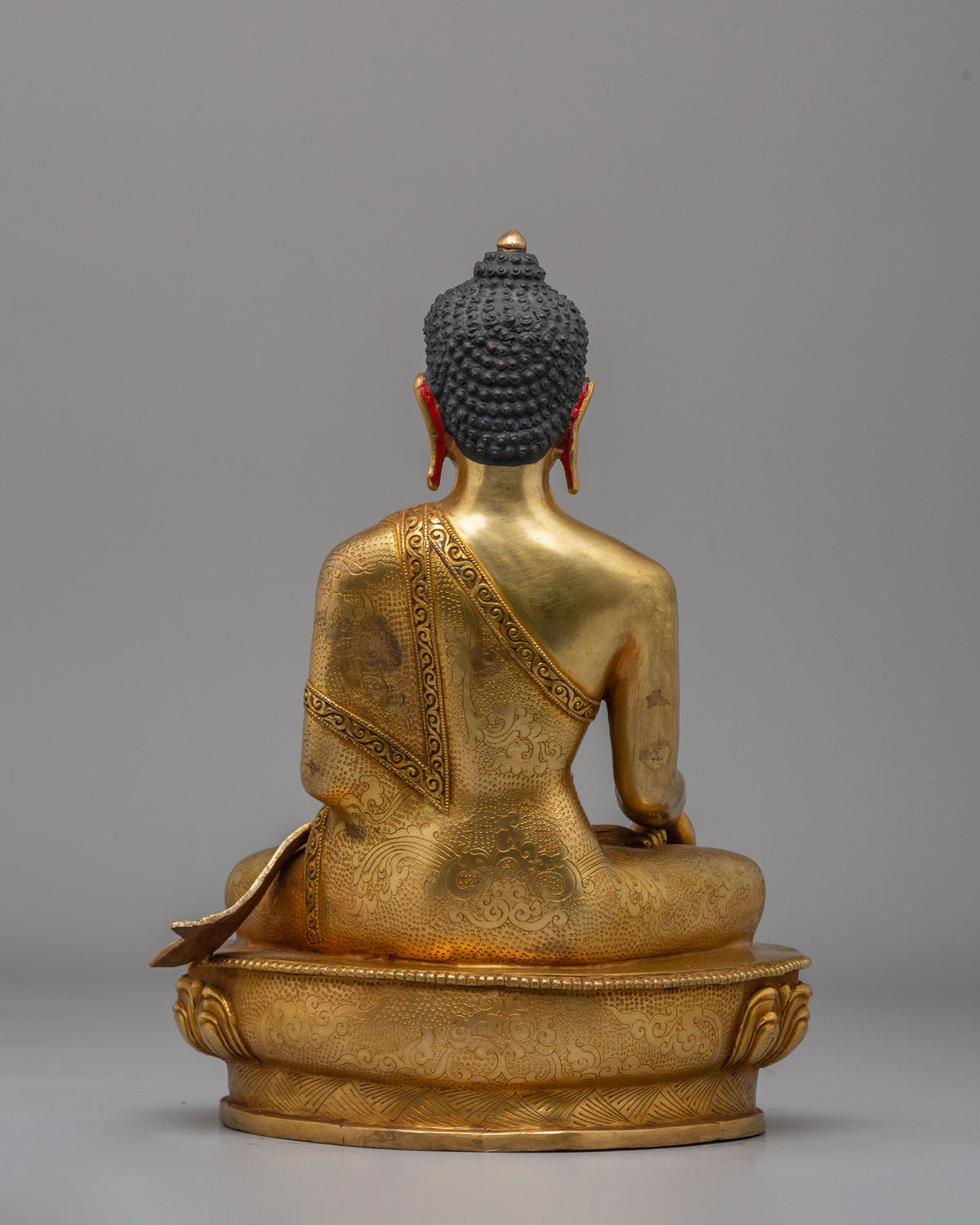 Tathagata Shakyamuni Buddha Statue | Gold Plated Buddhist Sculpture