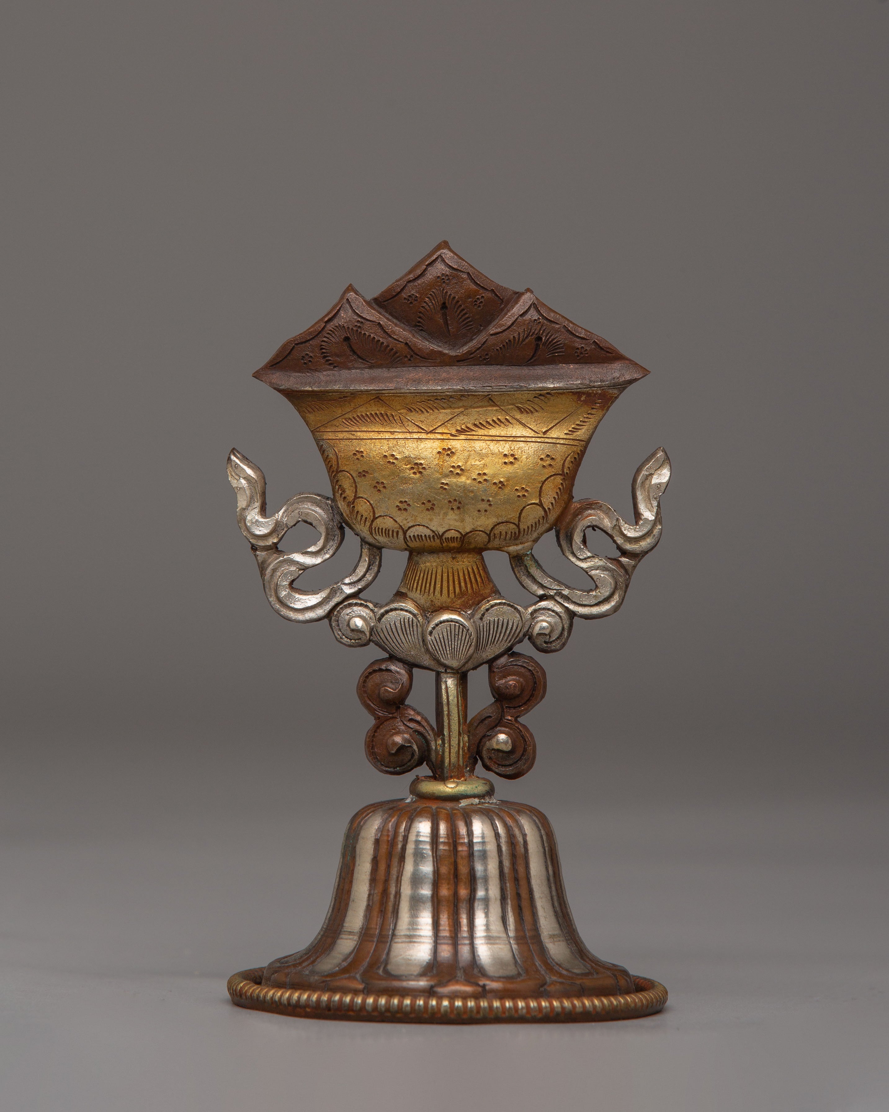 Oxidized Copper Raja Rani Set | Elegant Copper and Gold-Plated Figurines