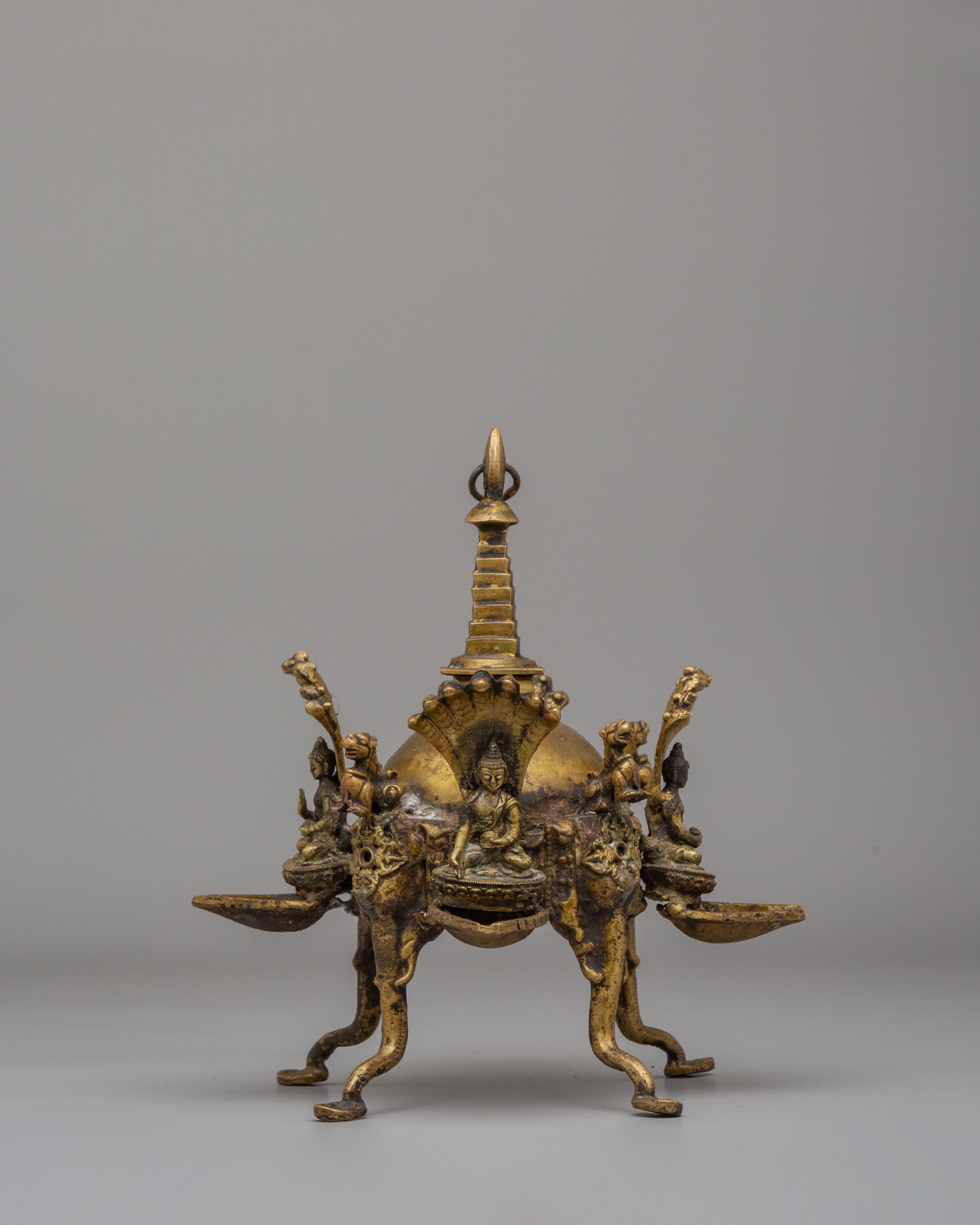 Five Dhyani Buddha Hanging Stupa Dalucha | Symbol of Spiritual Awakening