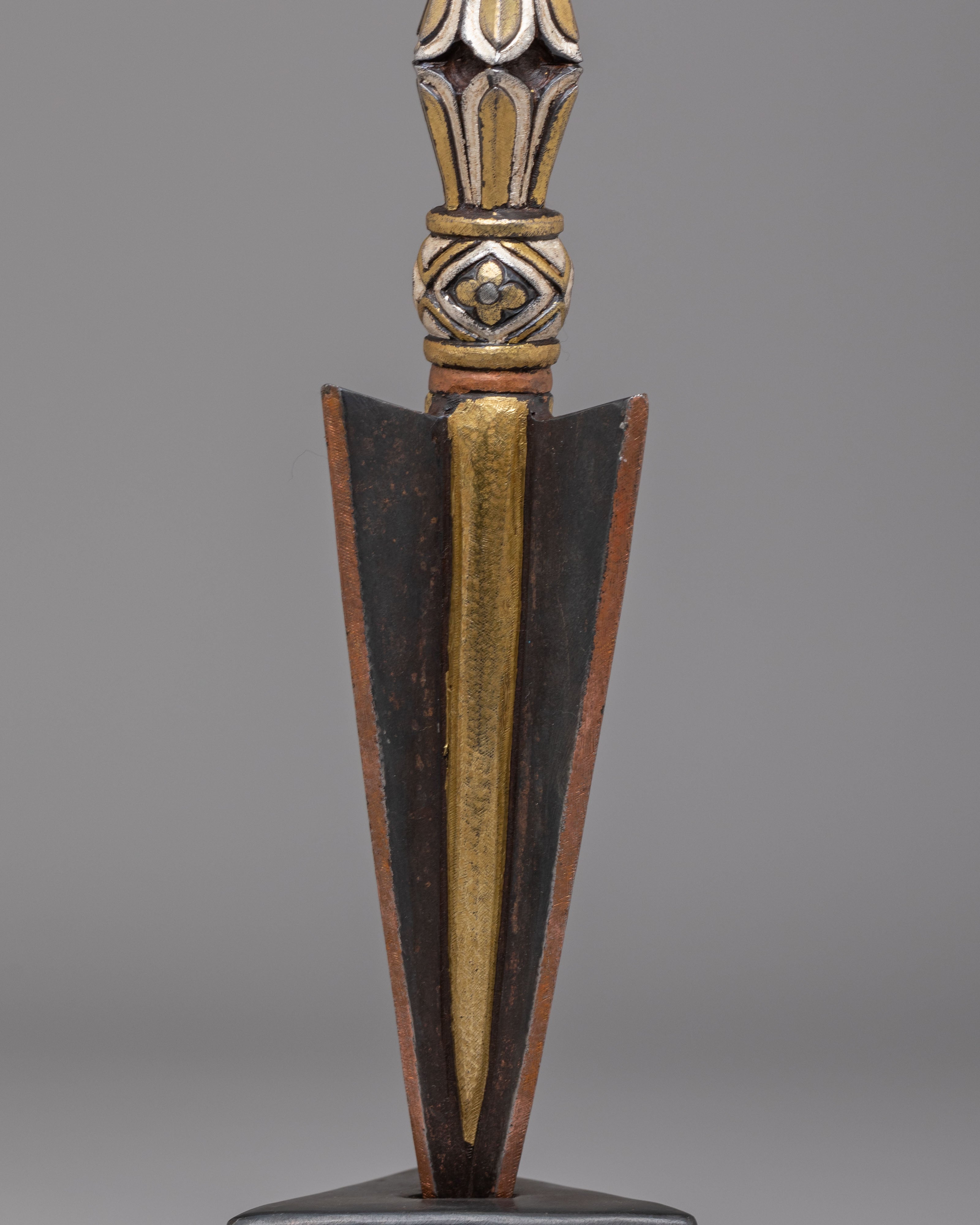 Phurba Ritual Dagger with Elephant Motif | A Sacred Tibetan Dagger