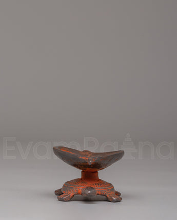 Pipal Leaf Diya On Turtle
