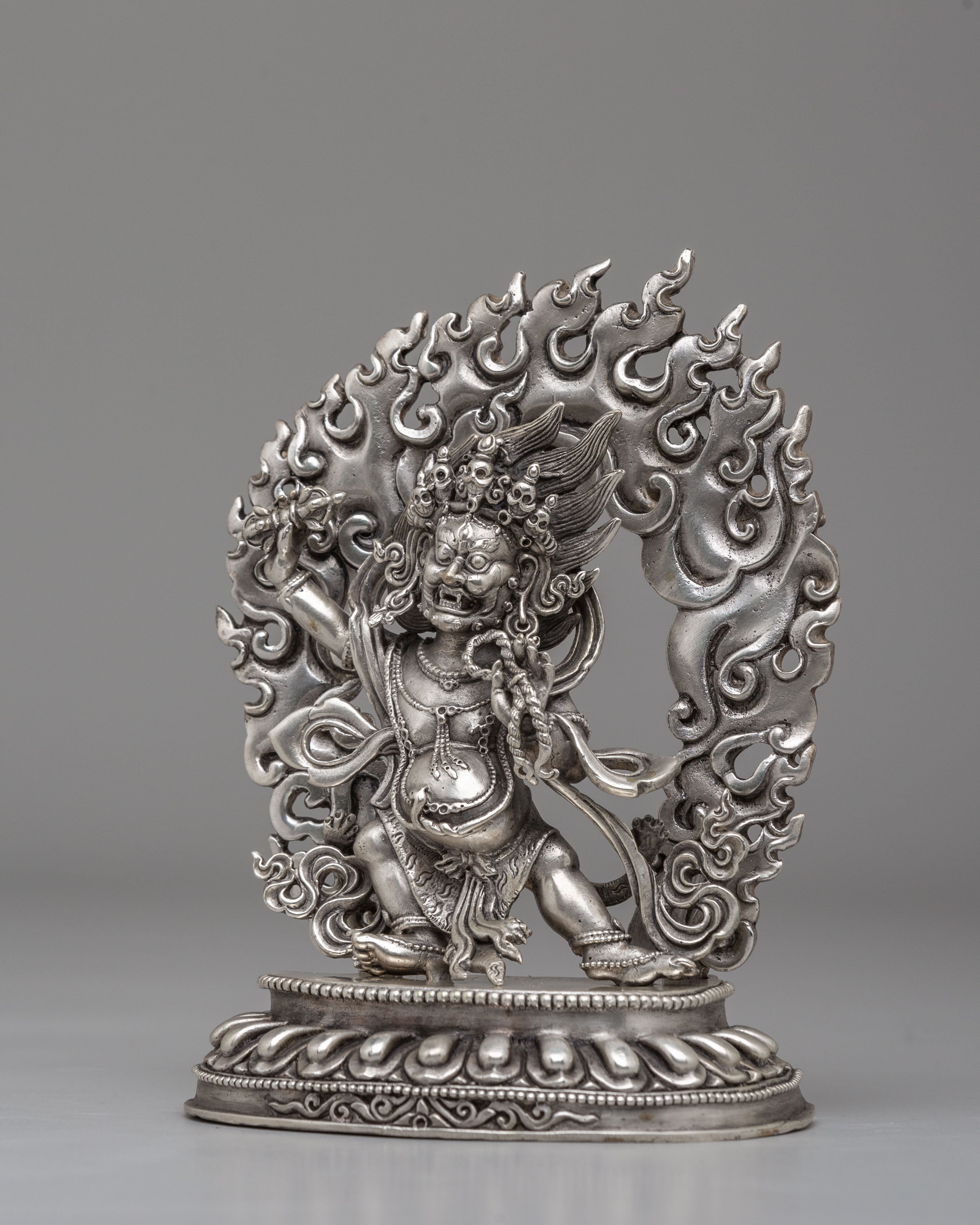 Vajrayana Protector Deity Vajrapani Statue | Sacred Buddhist Bodhisattva Sculpture