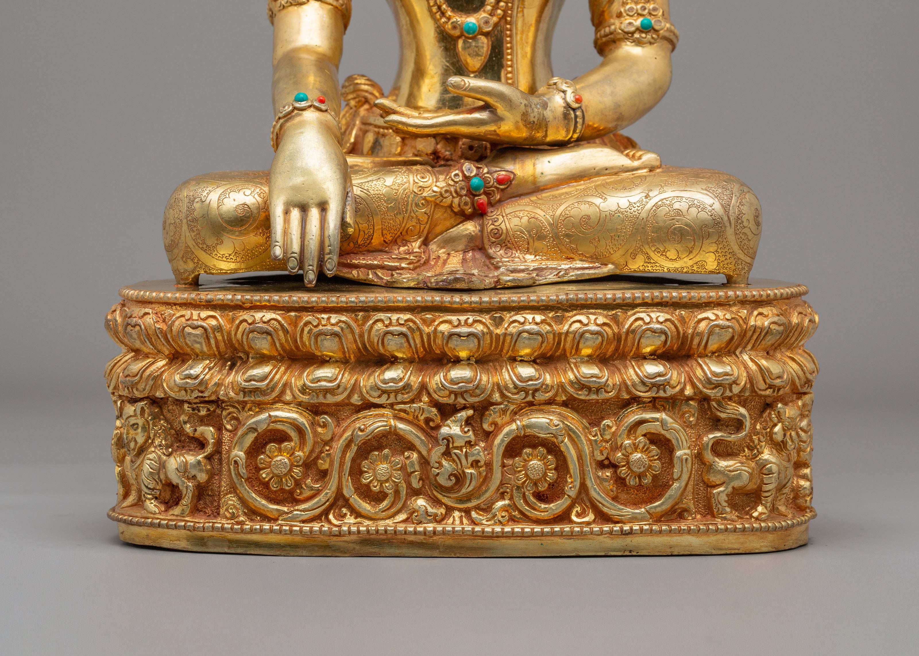 Crowned Shakyamuni Buddha Peaceful Statue | Serene Presence for Your Sacred Space