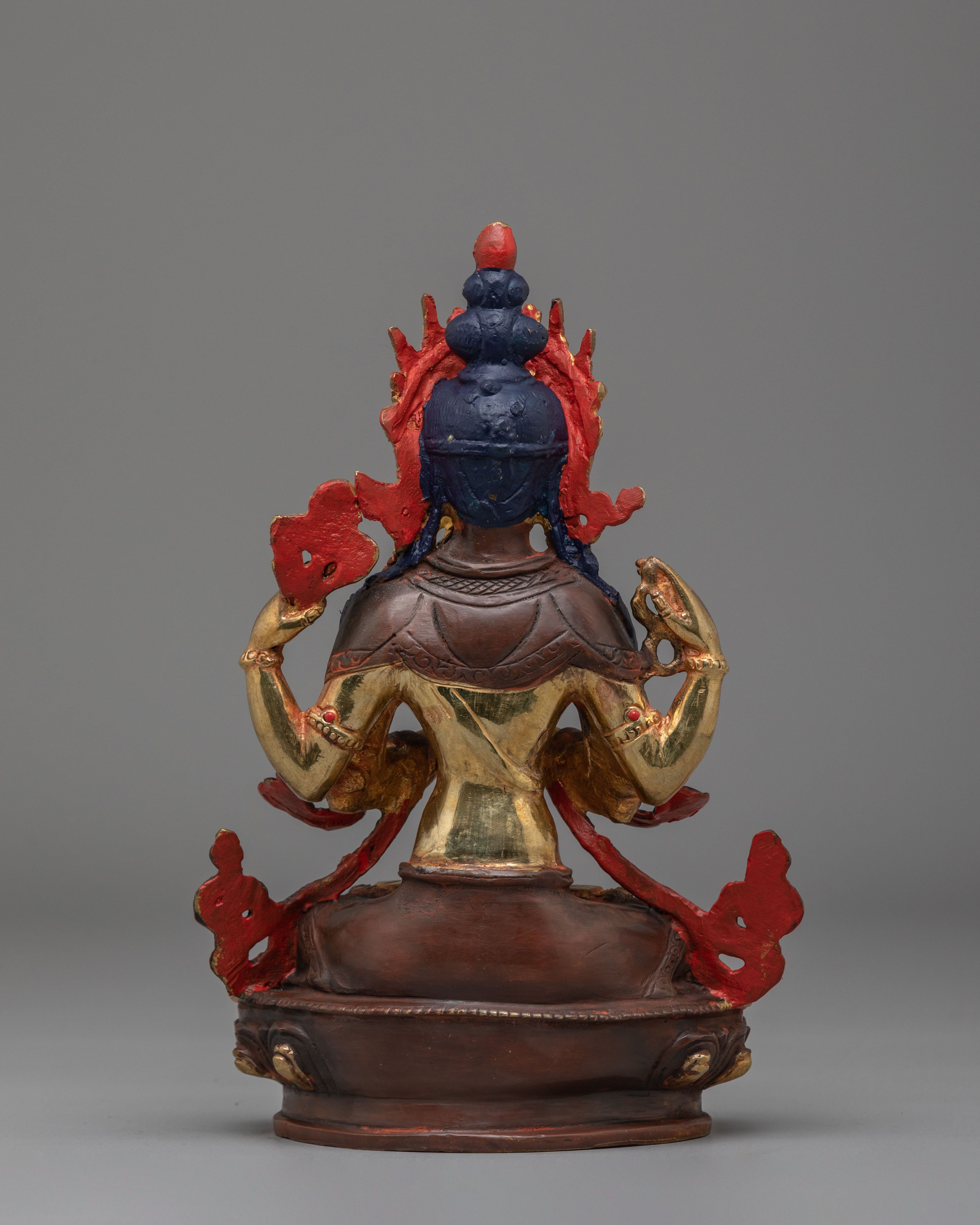 Sacred Tibetan Chenrezig Sculpture | Spiritual Home Decor