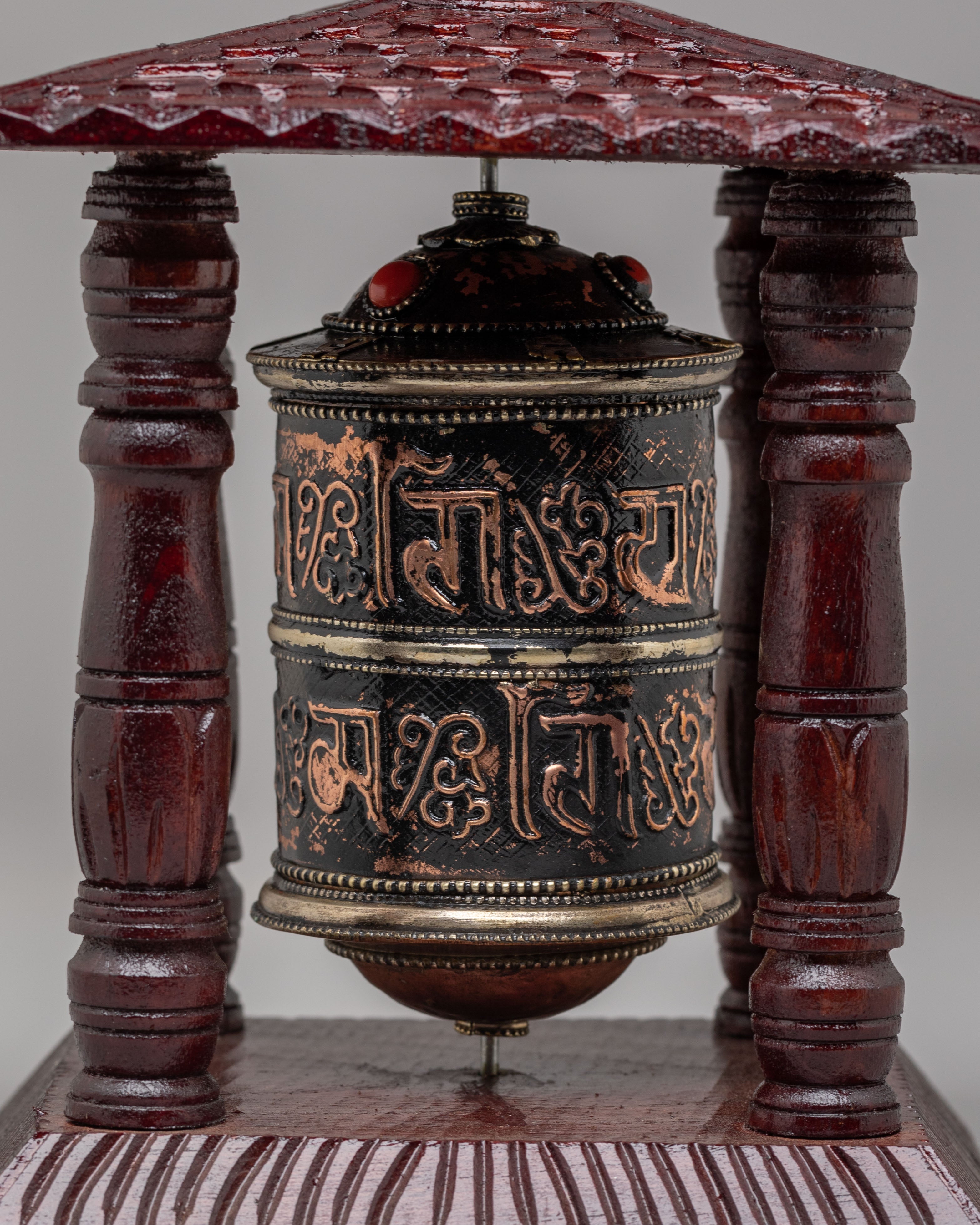 Buddhist Mani Wheel | Mantra Symbol for Wisdom, Compassion, and Spiritual Practice