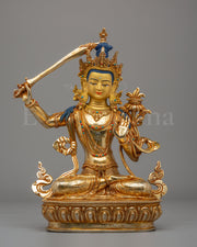 Manjushri Statue with Wisdom Sword    