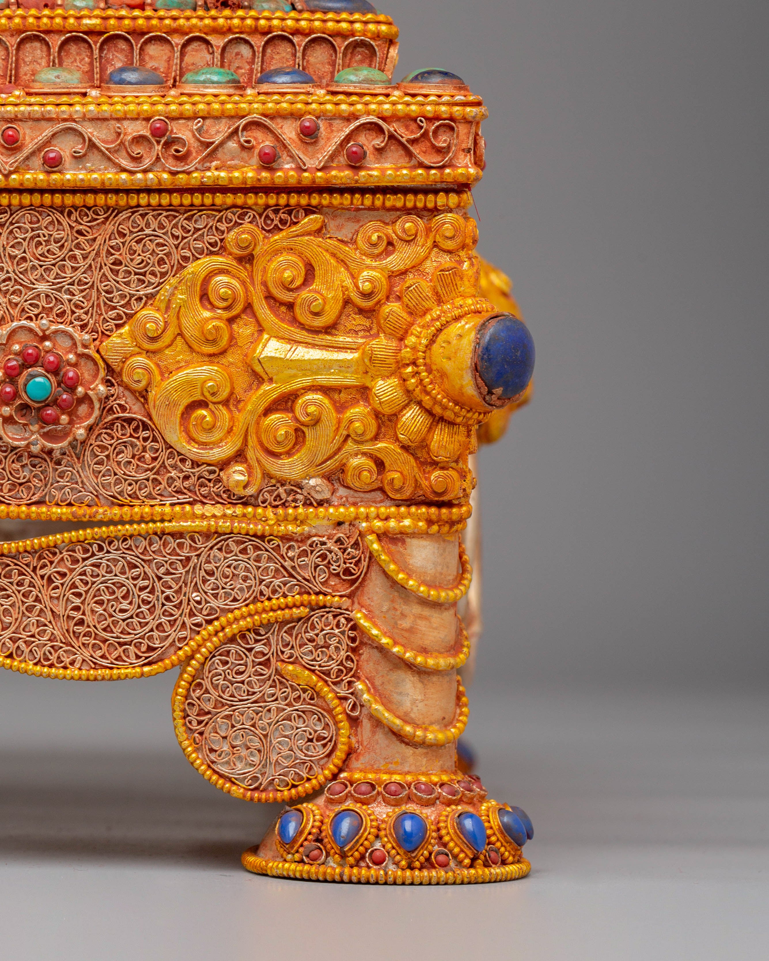 Himalayan Buddhist Treasure Box | Handcrafted Tibetan Decor