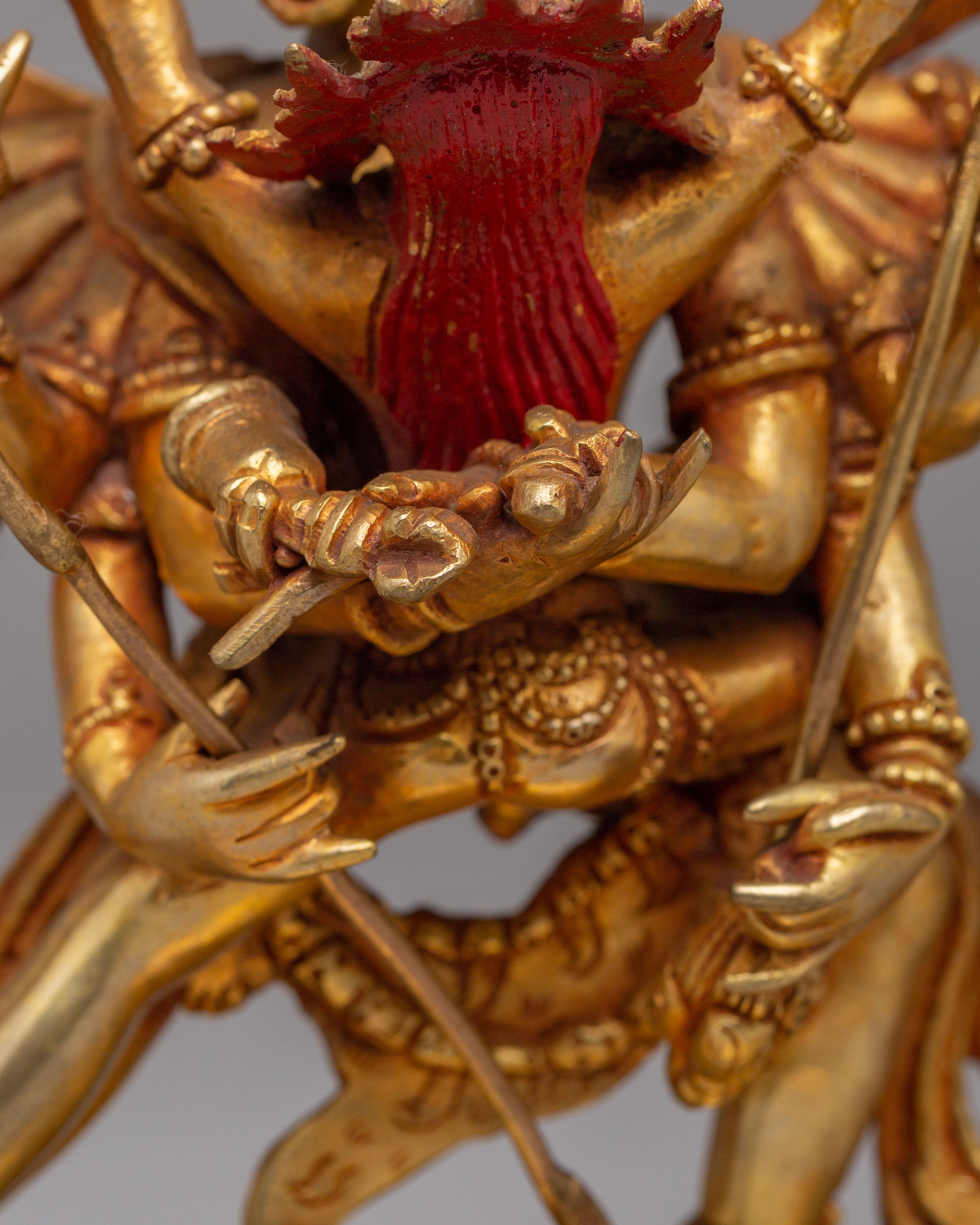 Buddhist Chakrasamvara With Consort Statue | Handmade Tantric Deity Sculpture