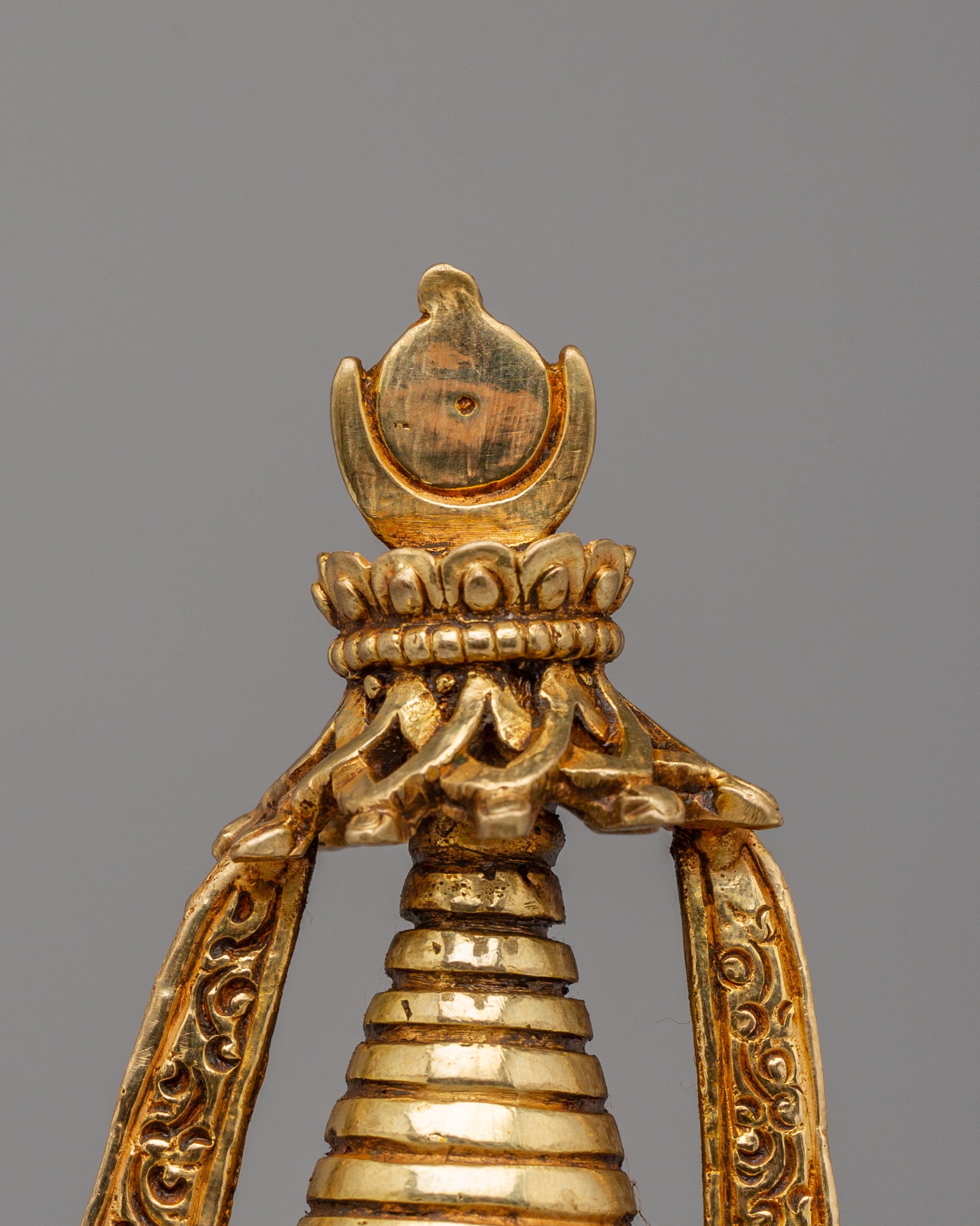 Handcrafted Altar Namgyalma Stupa | 24K Gold Plated Buddhist Stupa