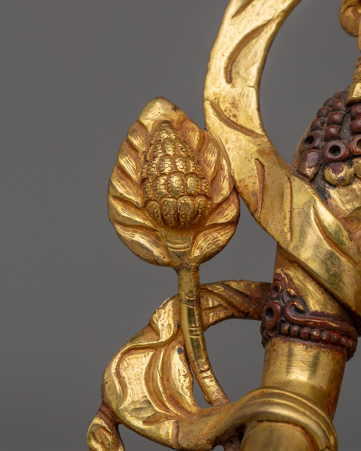 Handcrafted Scared Kshitigarbha Statue | 24K Gold Plated