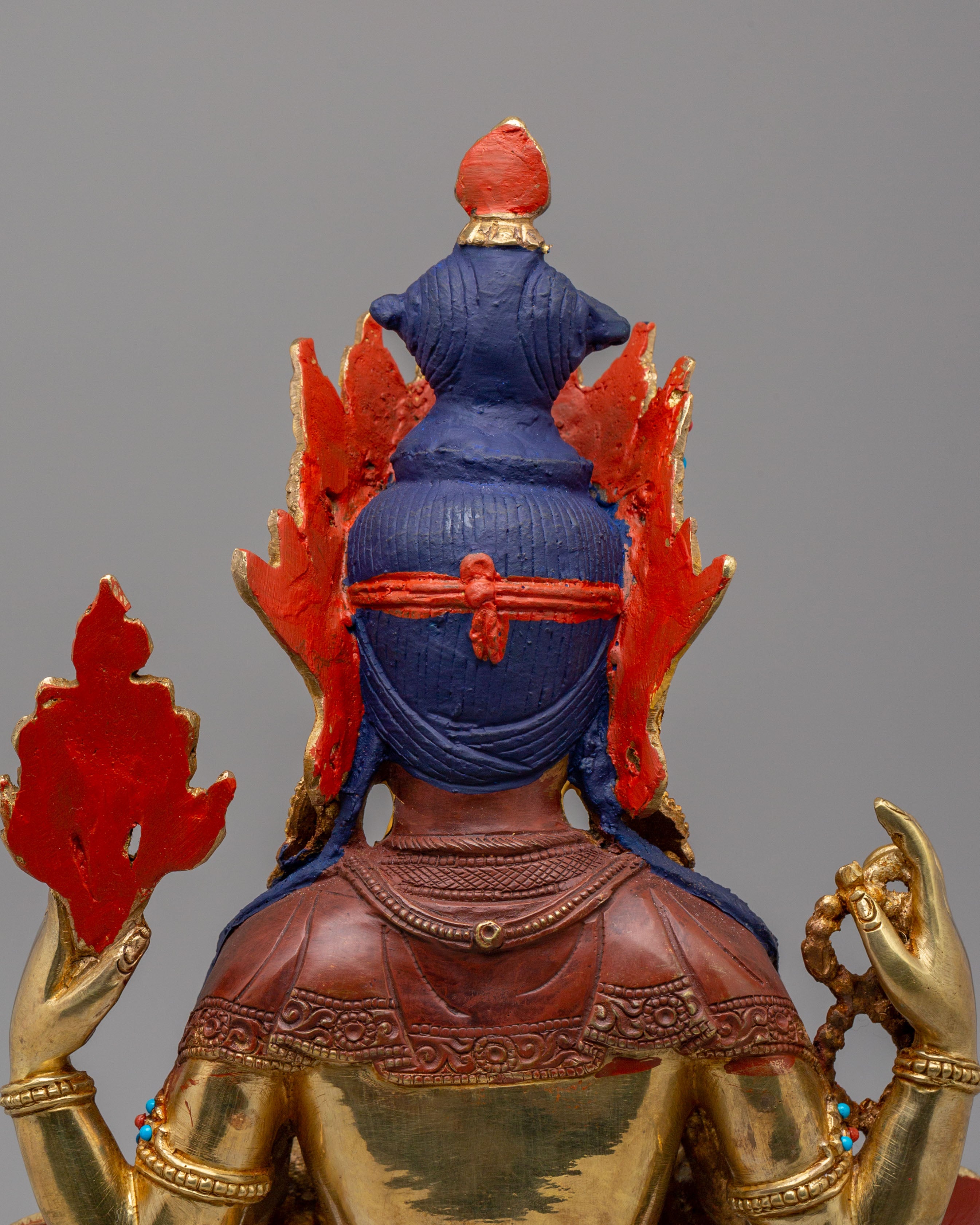 Traditional Chenrezig Statue | Tibetan Compassion Buddha Sculpture