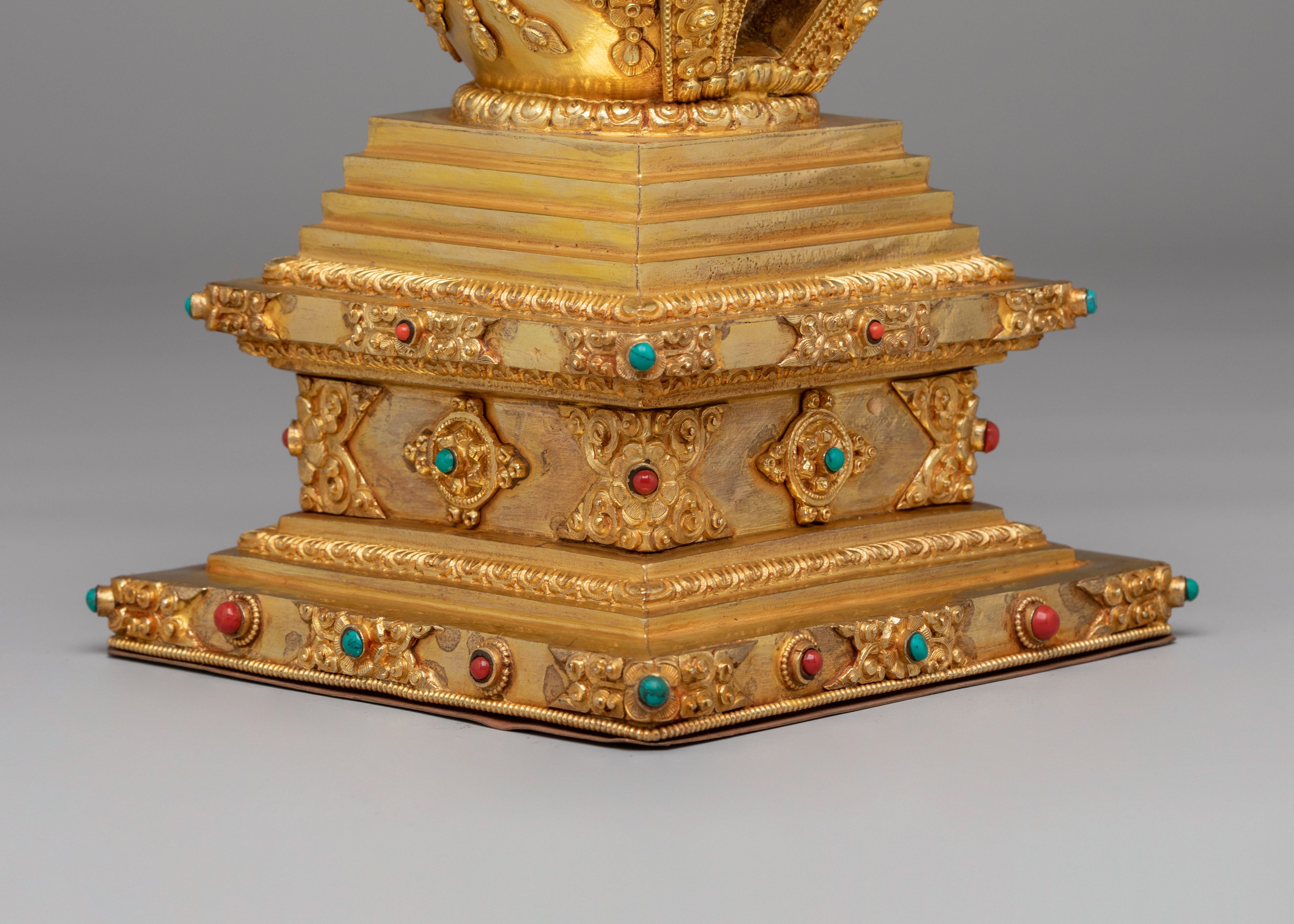 Traditional Altar Enlightenment Stupa | Handmade Tibetan Ritual Stupa