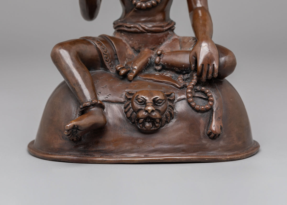 Spiritual Hindu Deity Shiva Statue | Oxidized Copper Body with Intricate Details