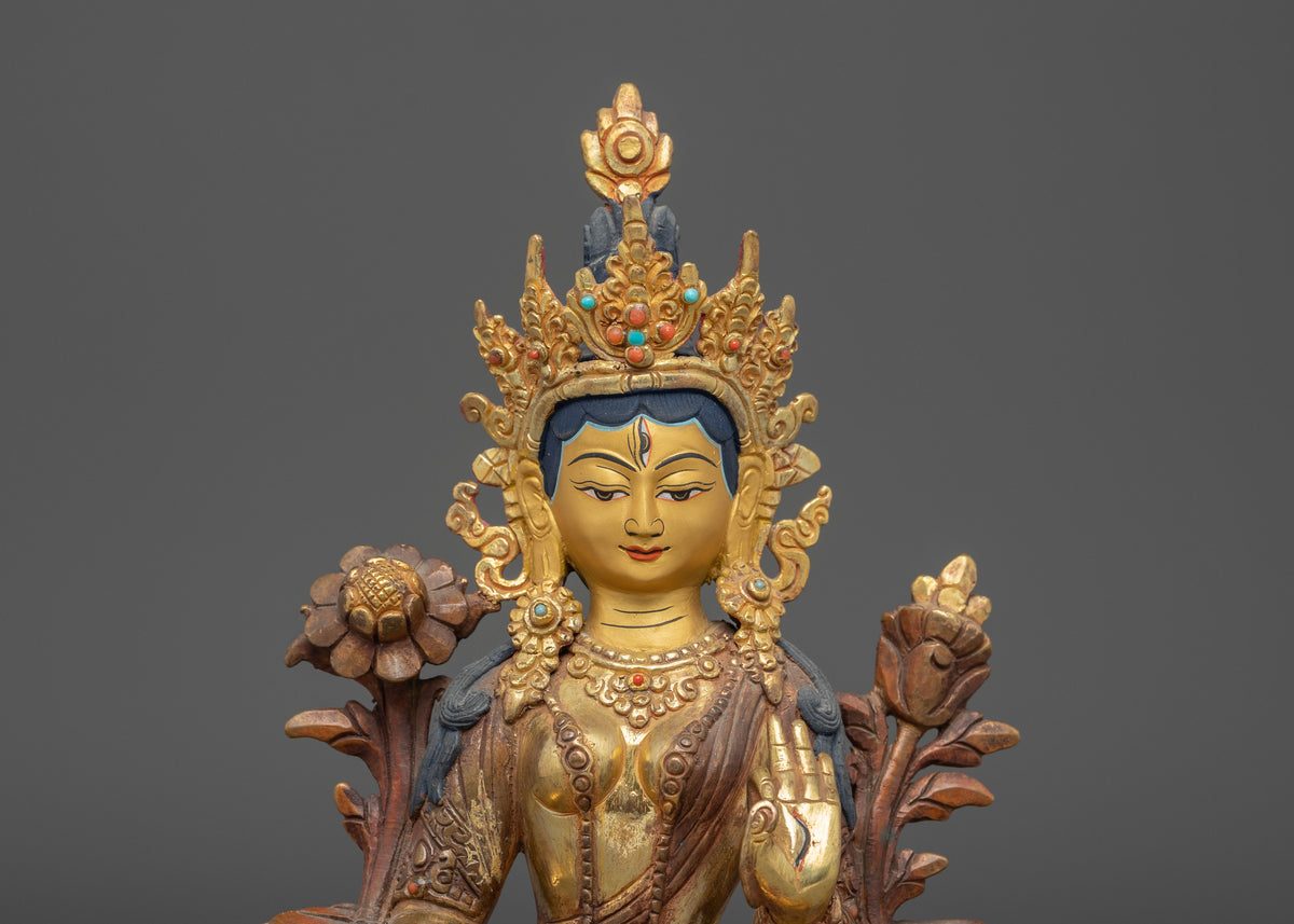 Himalayan White Tara Statue | Meditation Spiritual Art