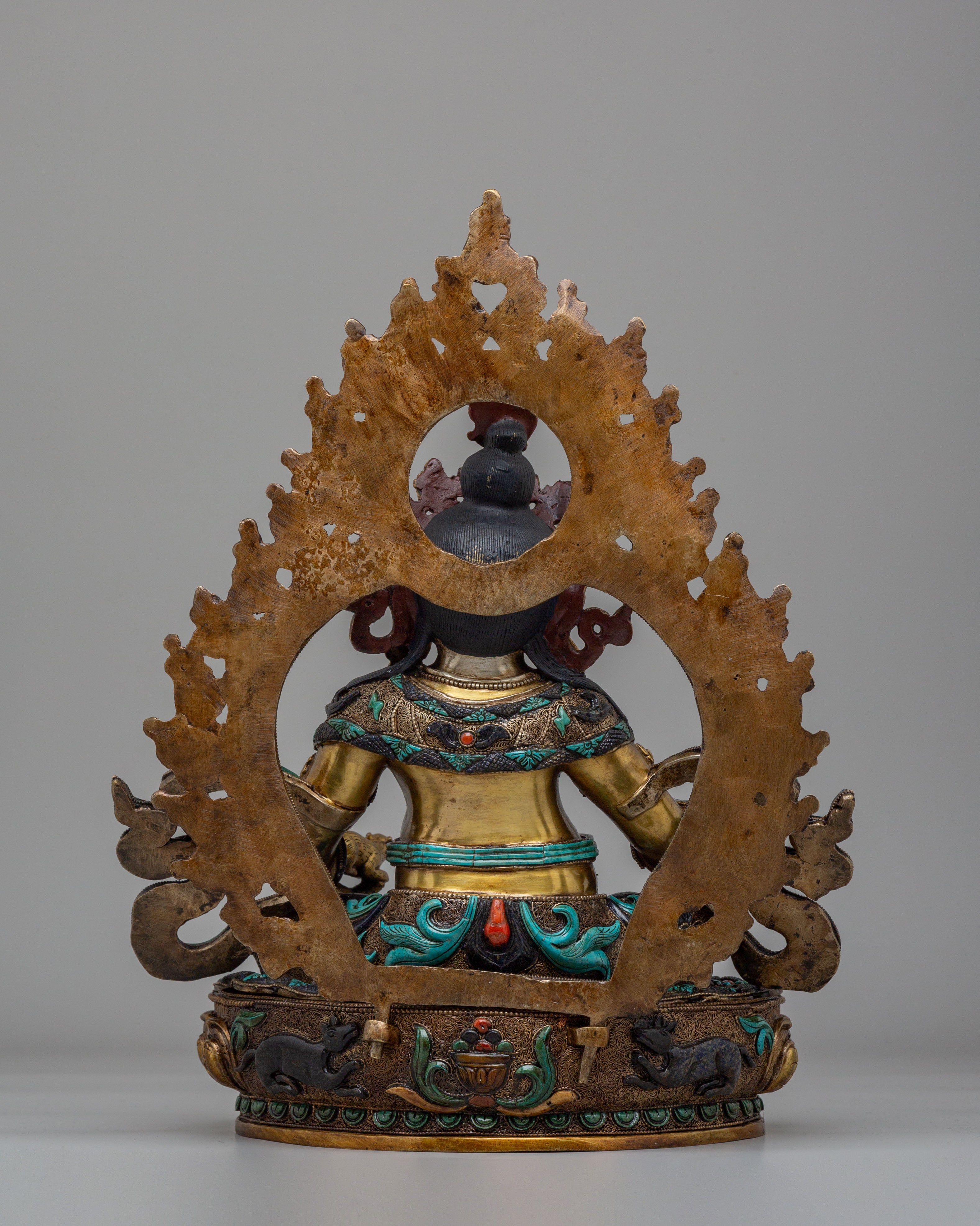 Tibetan Dzambhala Altar Statue | Prosperity and Meditation Shrine Decor
