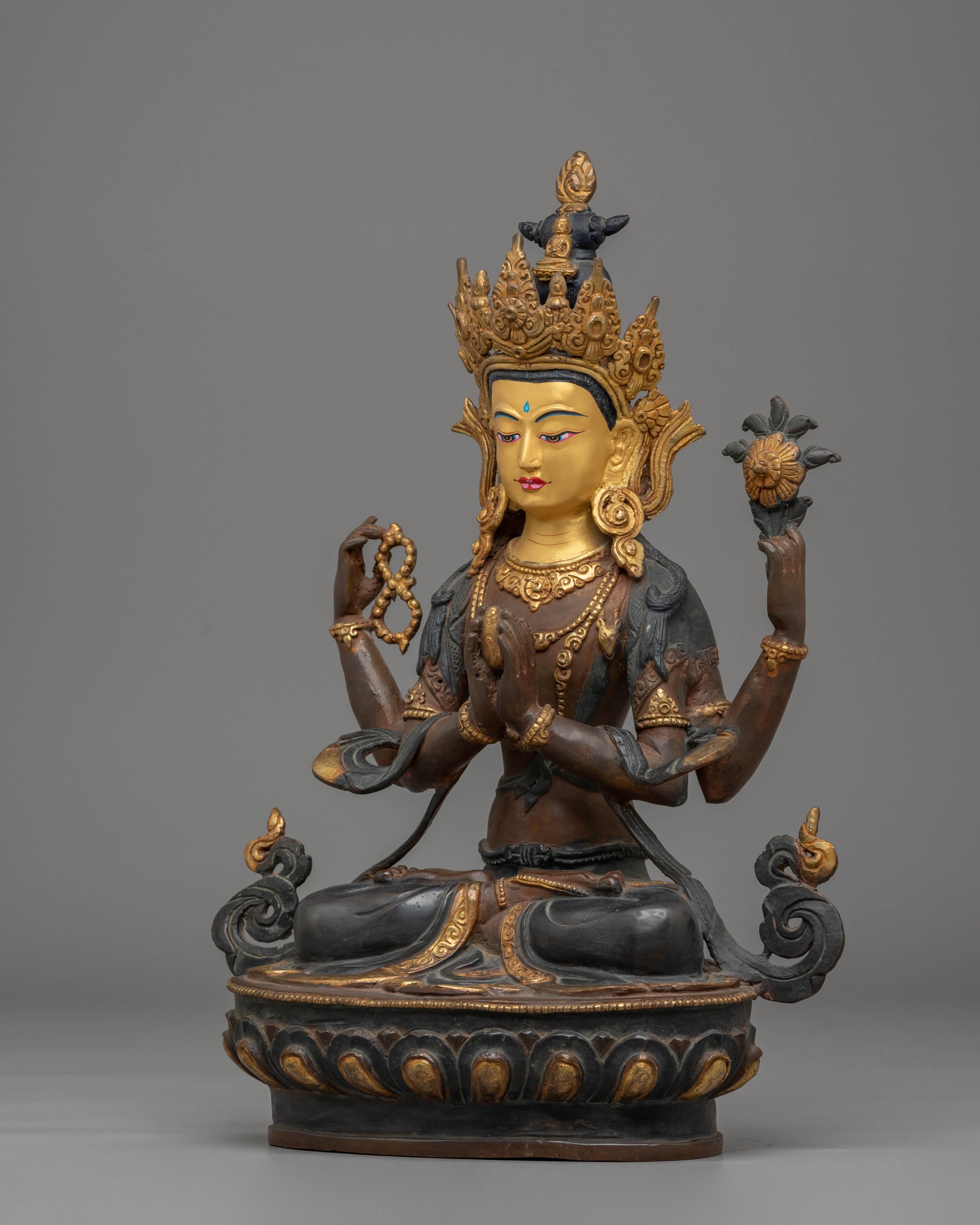 Chenrezig Statue Bodhisattva Of Compassion | Meditation Decor