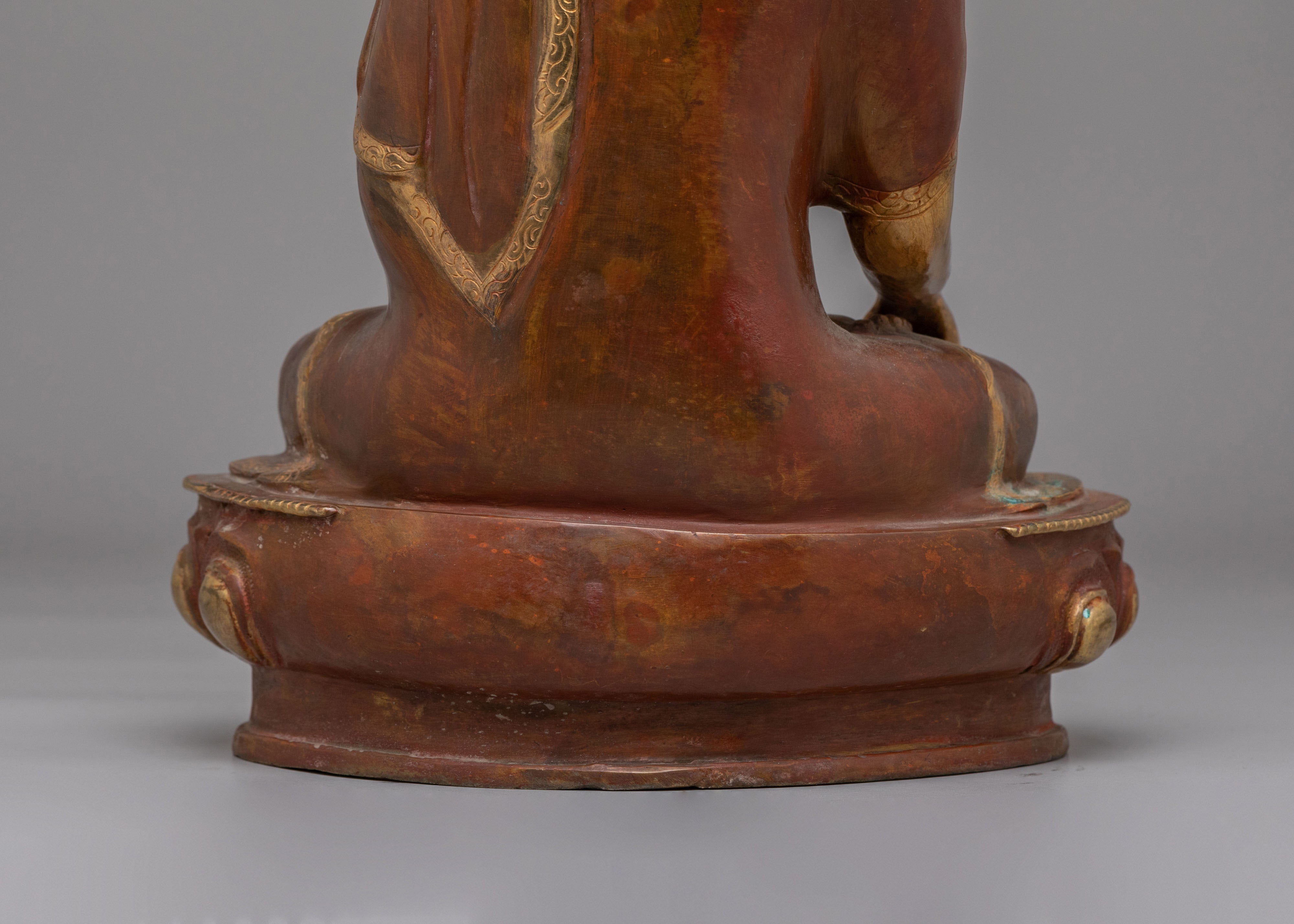 24K Gold Plated Shakyamuni Buddha Statue | Himalayan Buddhist Art