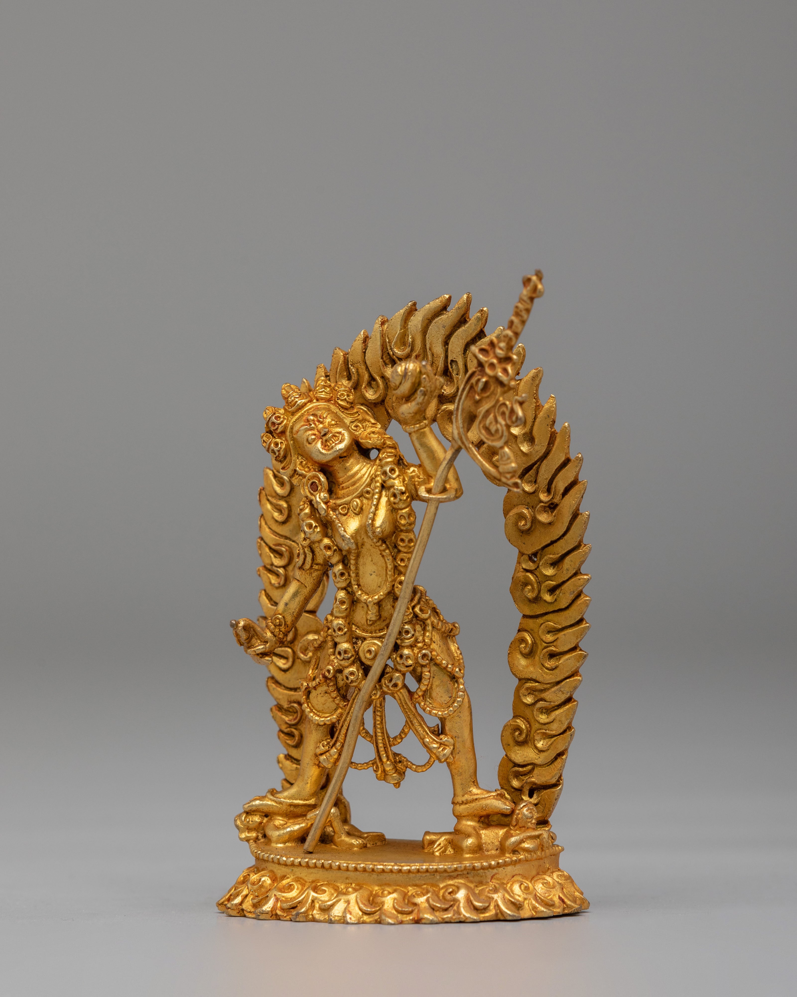 Divine Vajrayogini Deity Statue | Handcrafted Gold-Plated Copper Sculpture