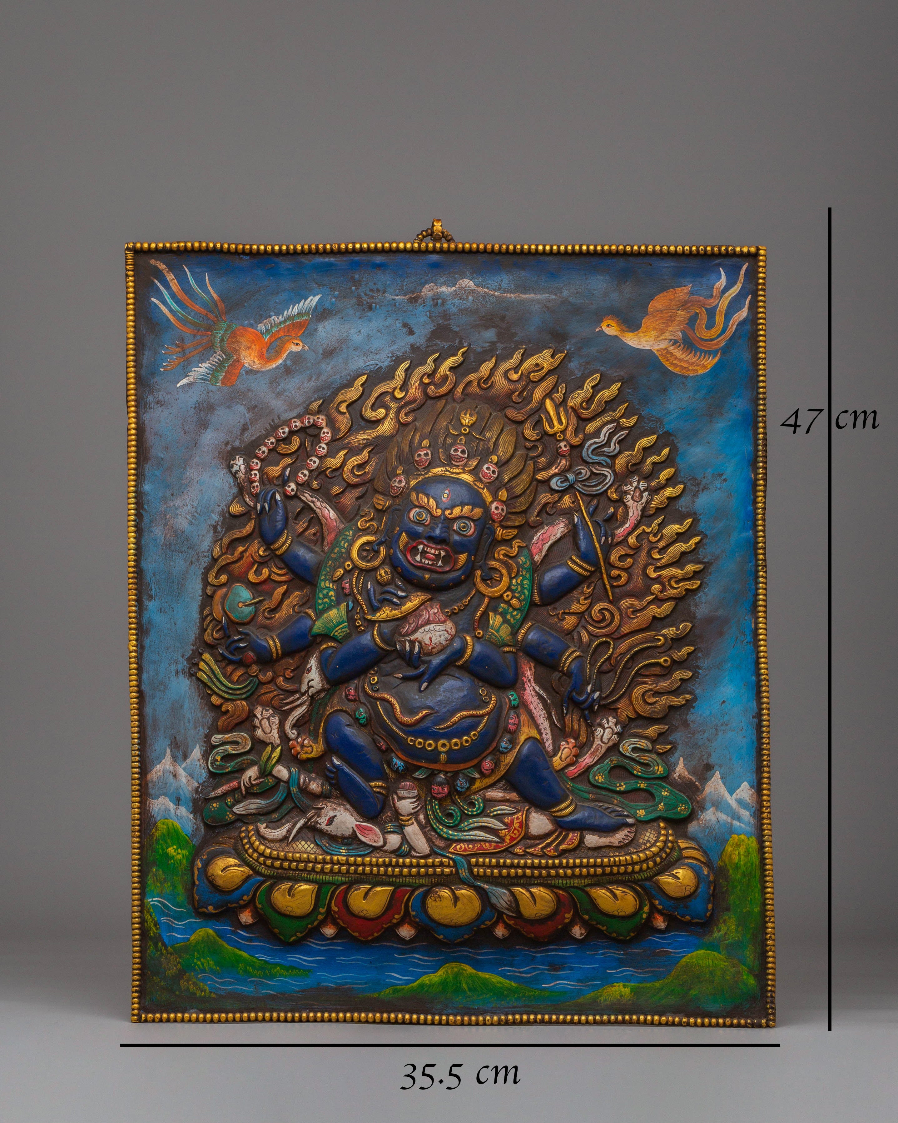 Handmade Six-Armed Mahakala Wall Hanging | A Symbol of Protection and Power