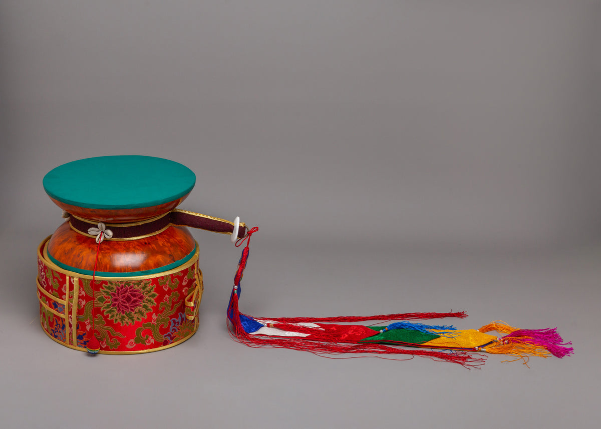 Handmade Tibetan Damaru | Ritual Drum for Mantra Chanting