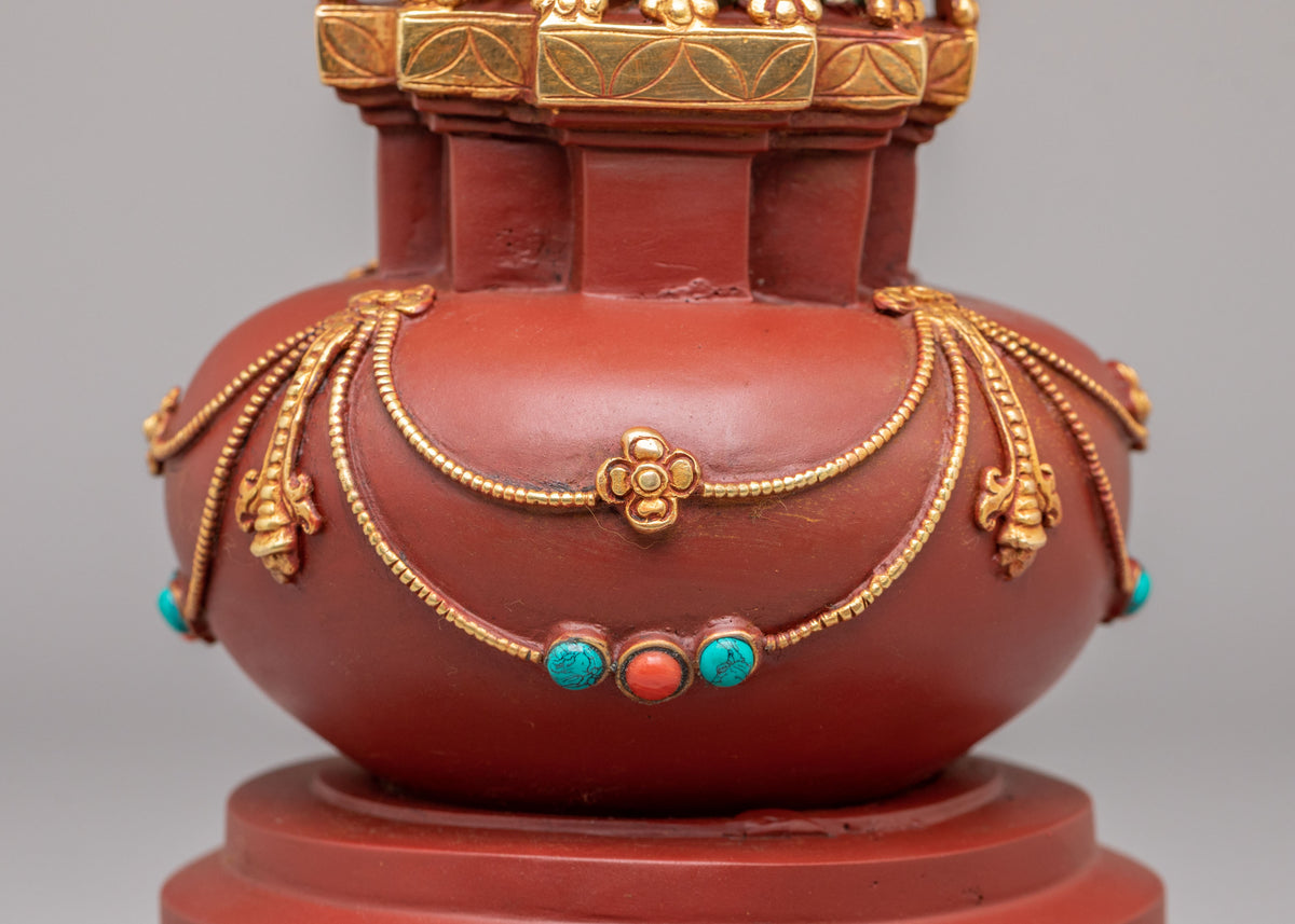 Traditional Altar Kadampa Chorten | Spiritual Decor for Meditation Spaces