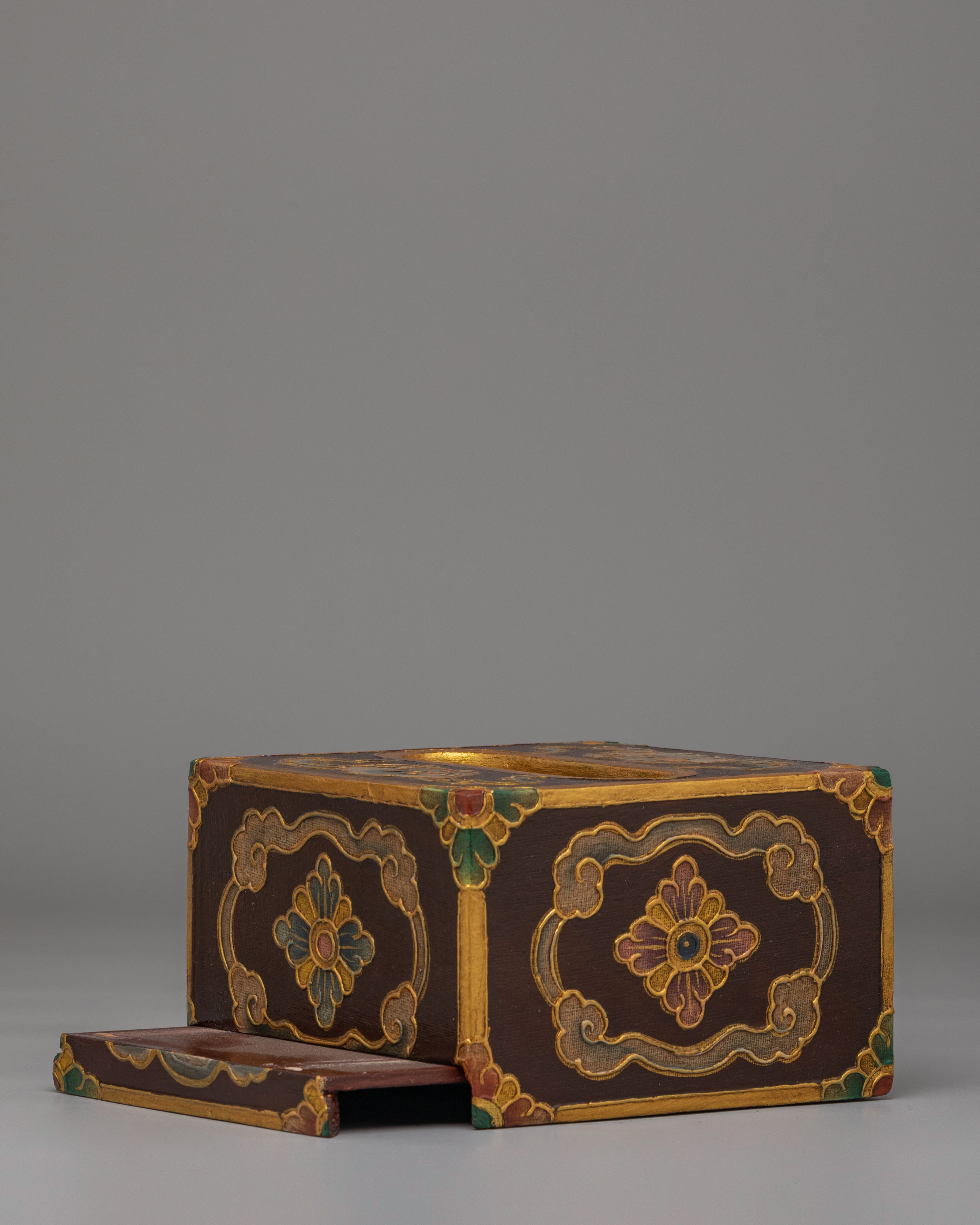 Wooden Tissue Box Holder | Hand Painted Wooden Home Decor