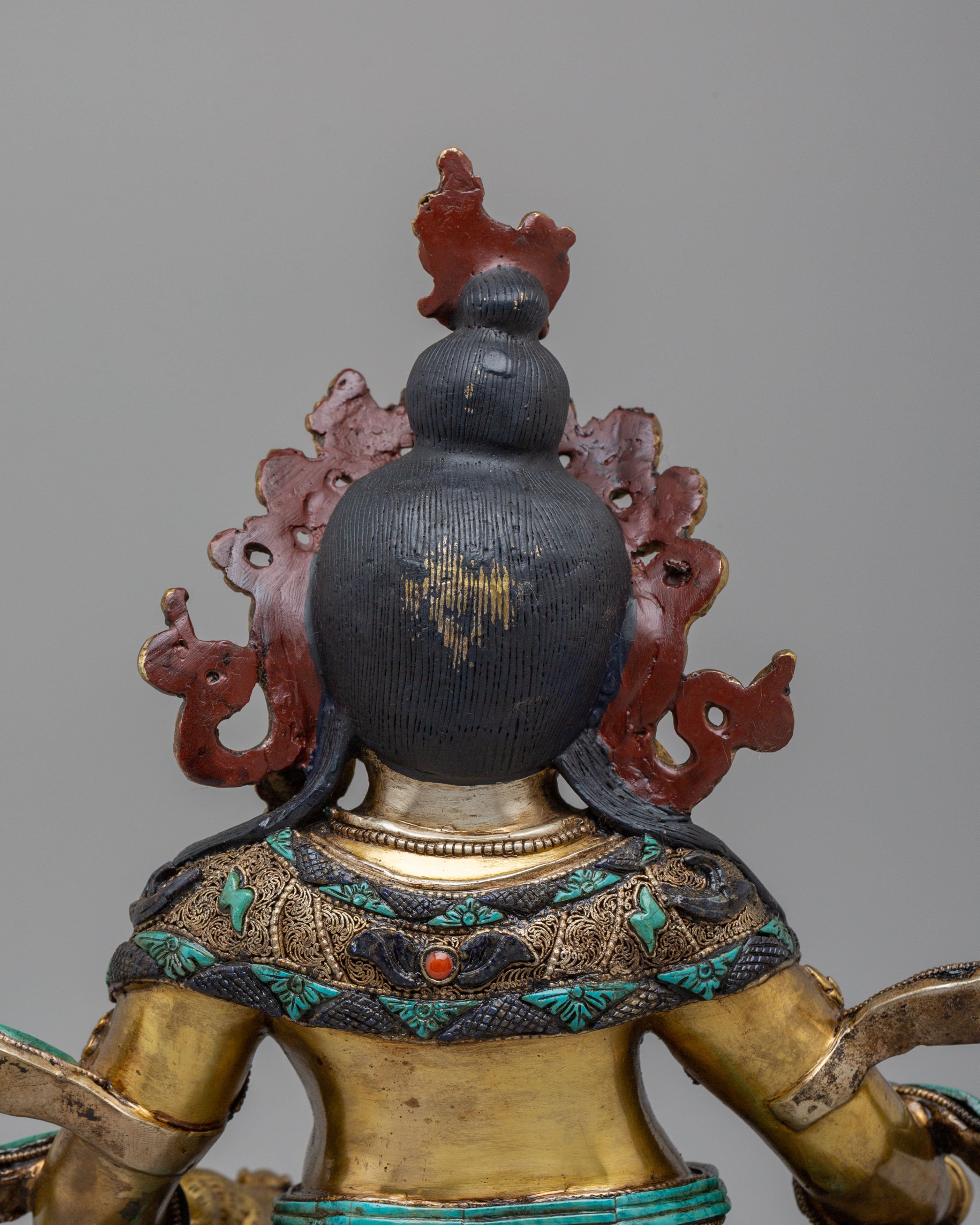 Tibetan Dzambhala Altar Statue | Prosperity and Meditation Shrine Decor
