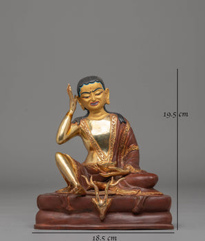 Handcrafted Milerepa Buddhist Statue | Spiritual Tibetan Artwork
