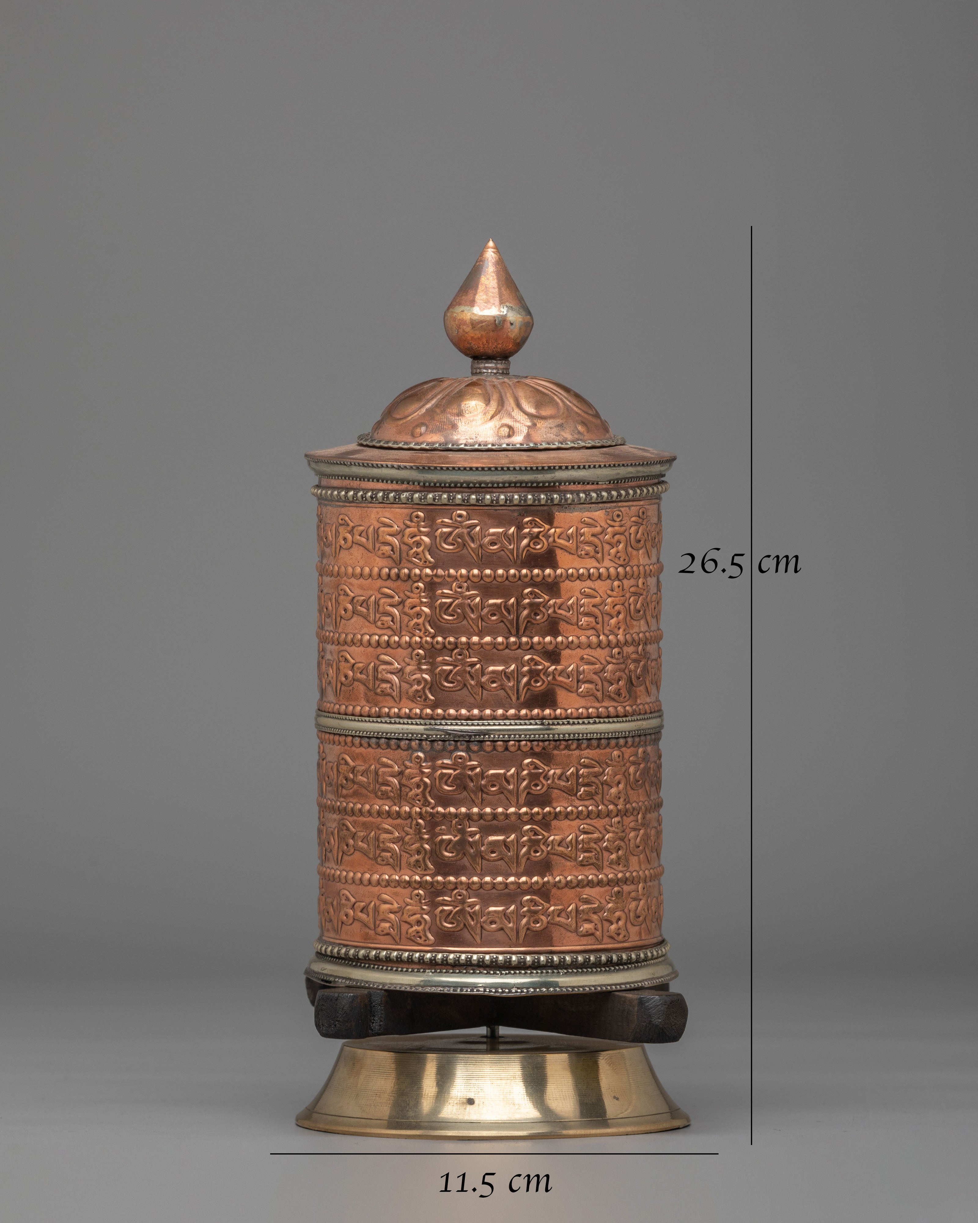 Traditional Altar Mantra Prayer Wheel | Spiritual Home Decor