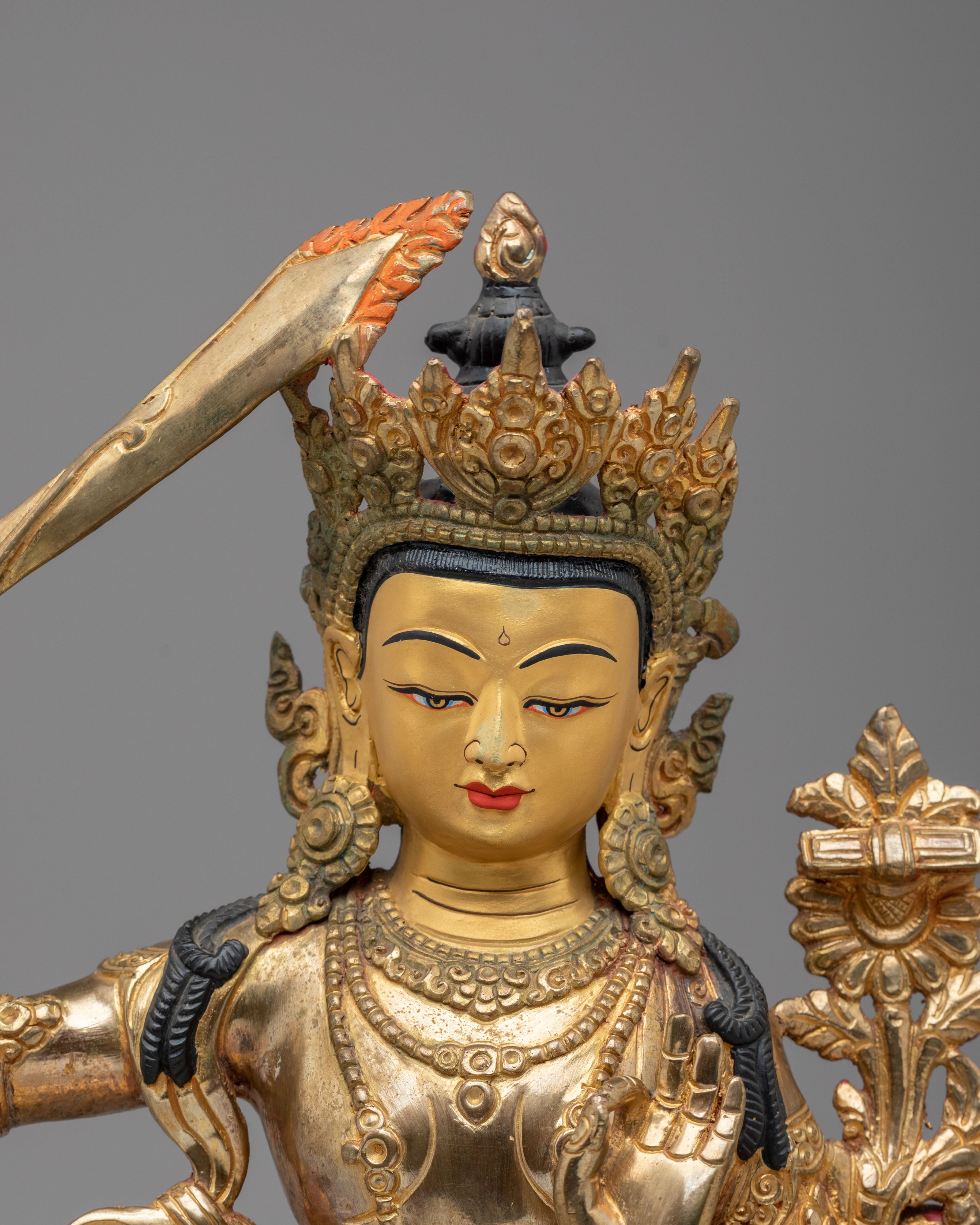 Manjushri Statue Of Power And Wisdom | Symbolizing Knowledge