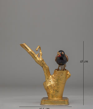 Handmade Golden Bird Statue | Perfect for Spiritual Decor